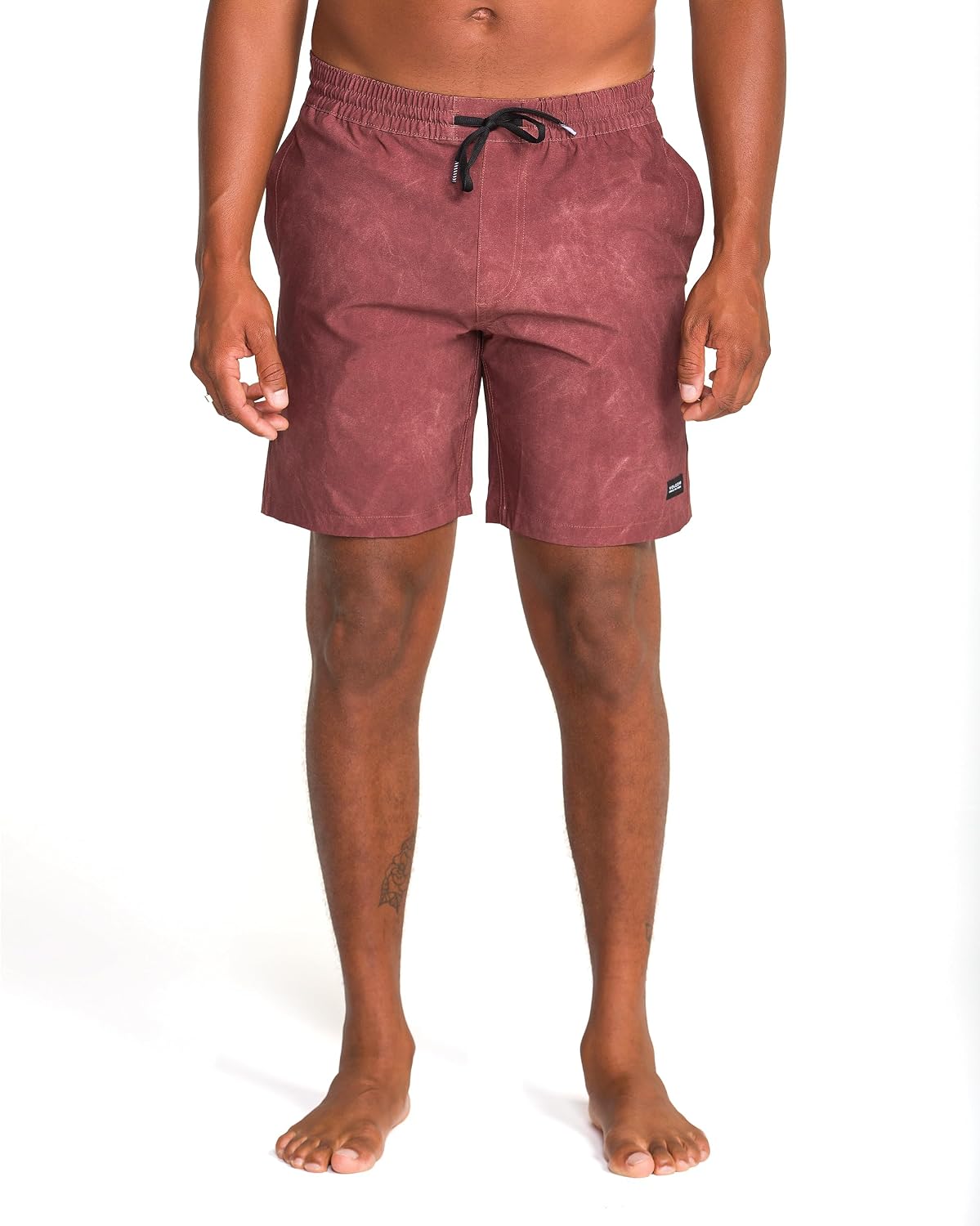 Volcom Men's Steppen Ew 17" Elastic Waist Short Cinnamon Tie