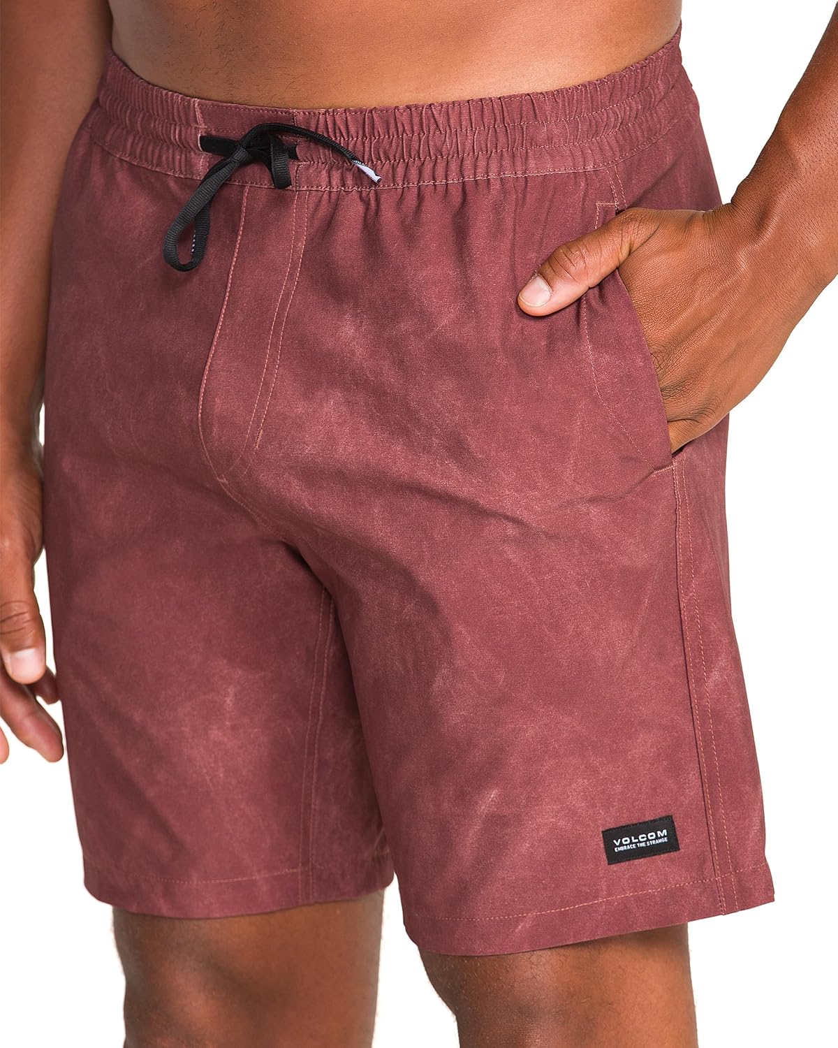 Volcom Men's Steppen Ew 17" Elastic Waist Short Cinnamon Tie