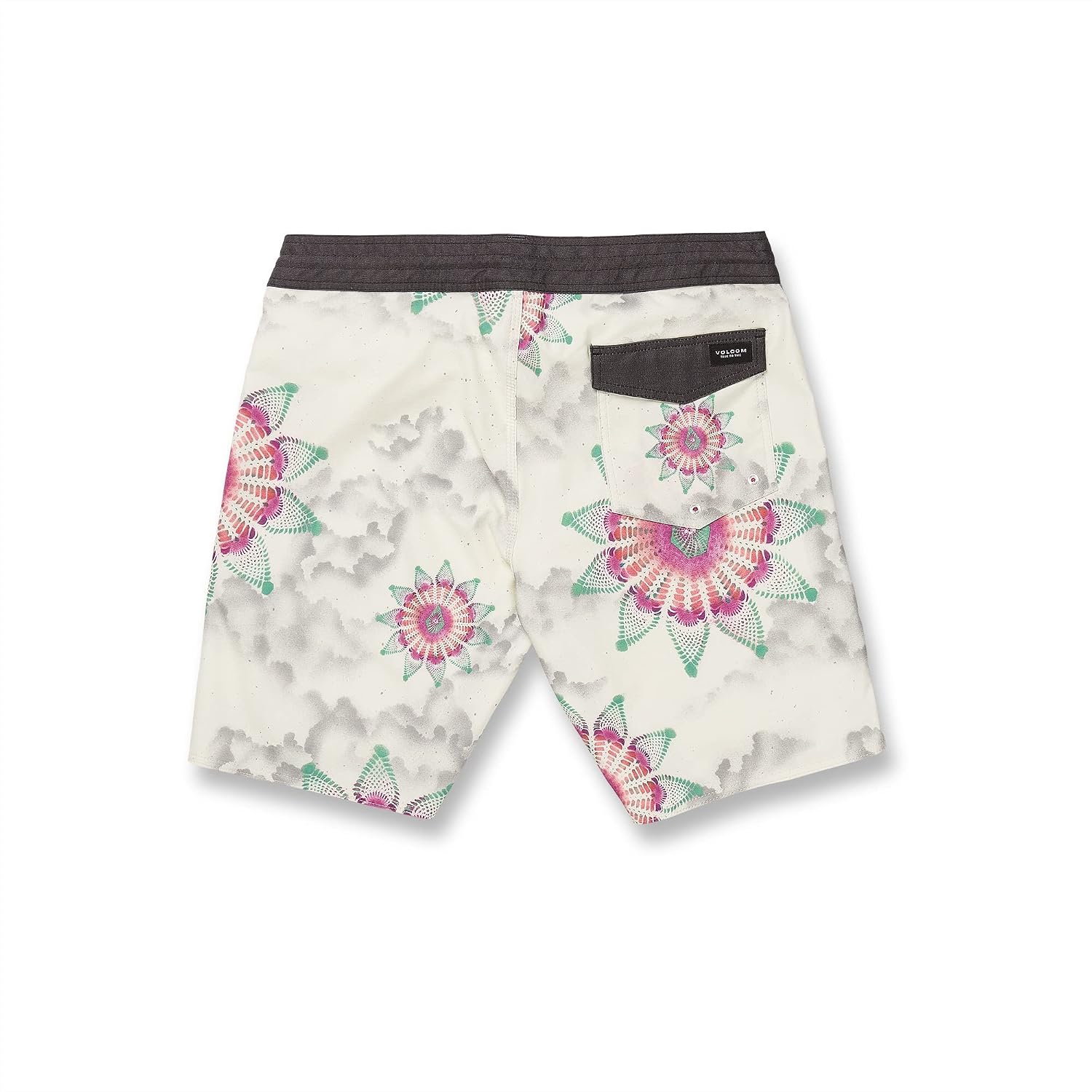 Volcom Men's 18" Boardshorts – Stretch Swim Trunks with Drawstring Waist and Back Flap Pocket Coconut