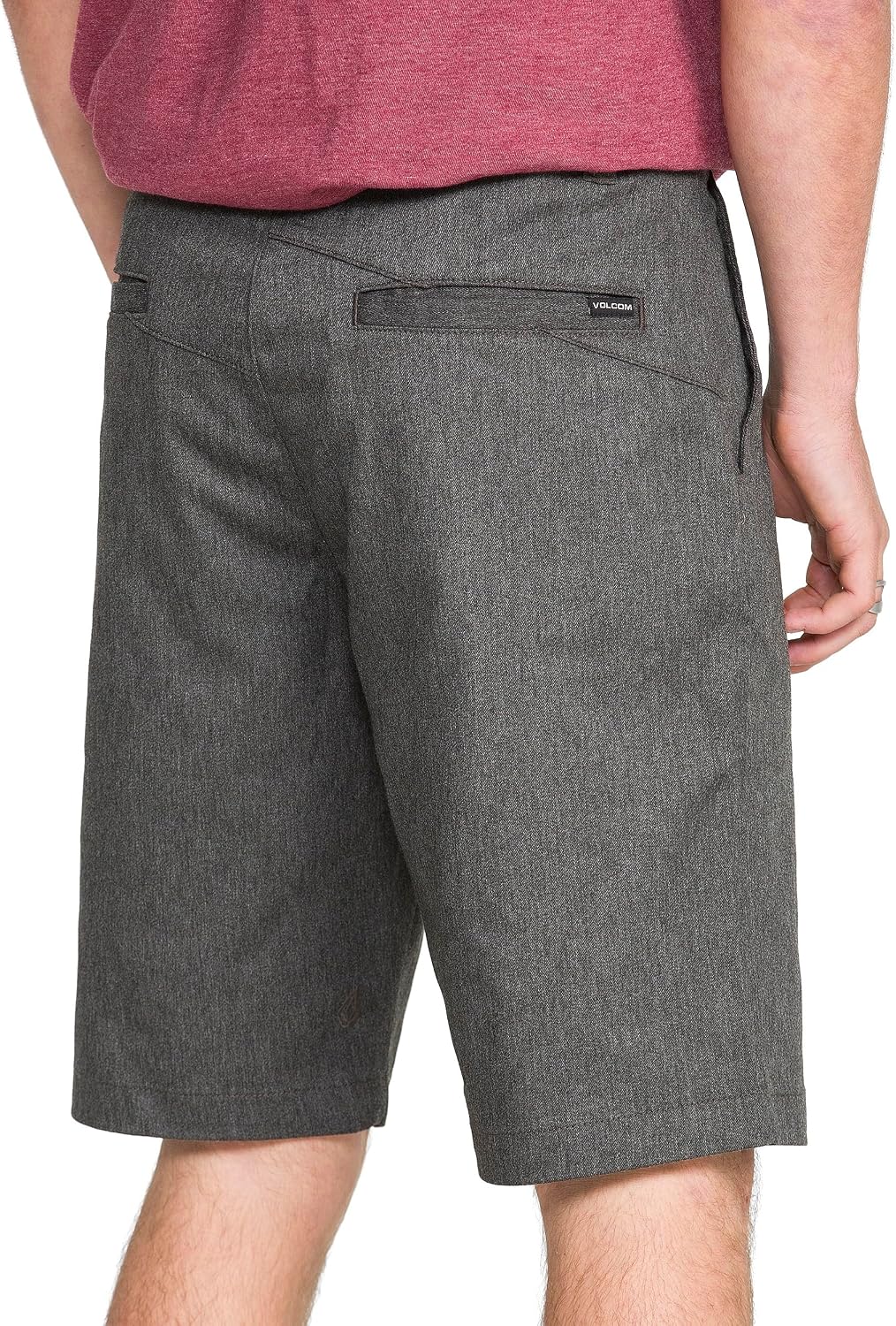 Volcom Men's Vmonty Stretch 22 Chino Shorts – Casual Everyday Wear, Relaxed Fit Charcoal Heather
