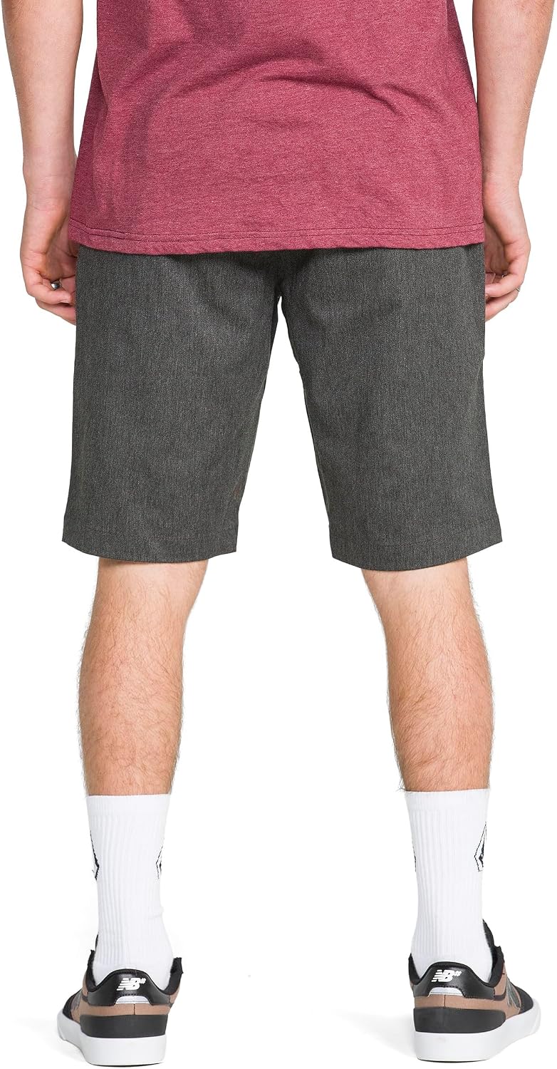Volcom Men's Vmonty Stretch 22 Chino Shorts – Casual Everyday Wear, Relaxed Fit Charcoal Heather