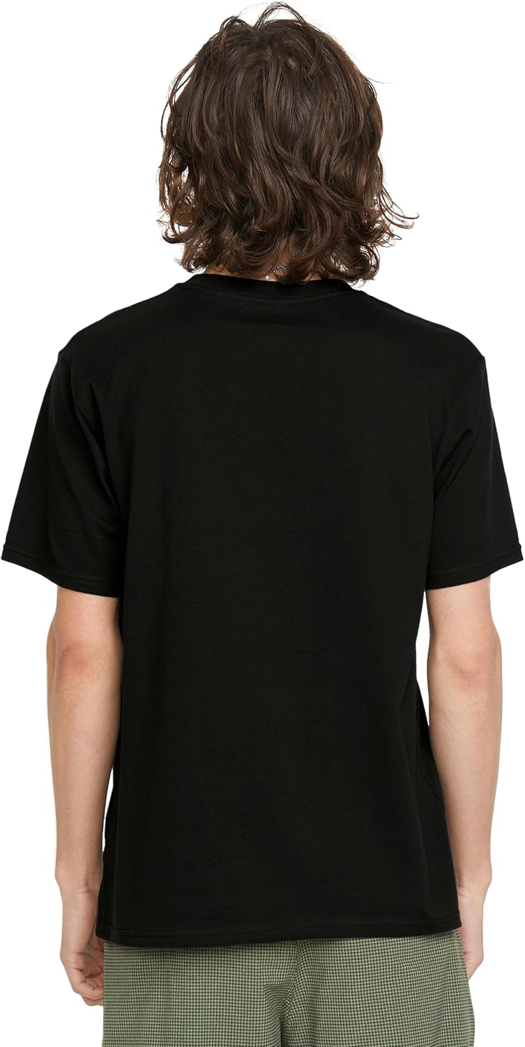 Volcom Men's Stone Fill Short Sleeve T-Shirt – Crewneck Graphic Tee Black Newro