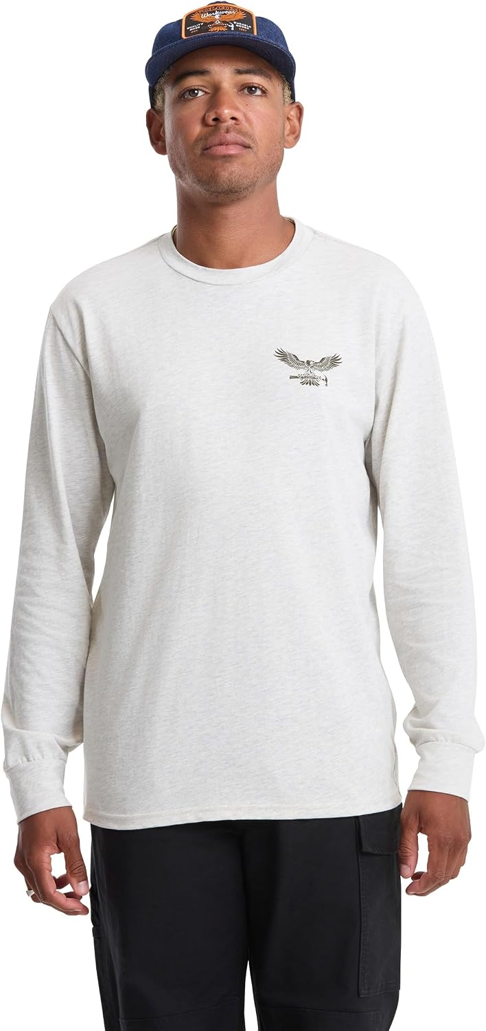 Volcom Men's Long Sleeve Workwear T-Shirt Stone Heather