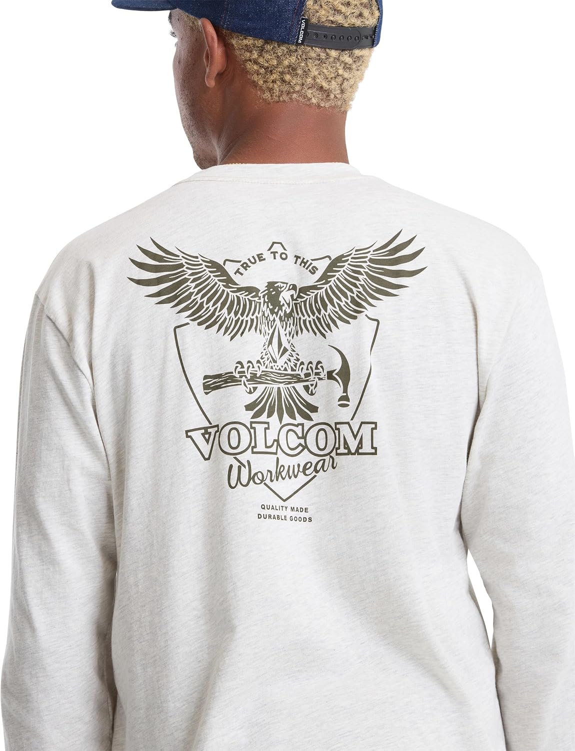 Volcom Men's Long Sleeve Workwear T-Shirt Stone Heather