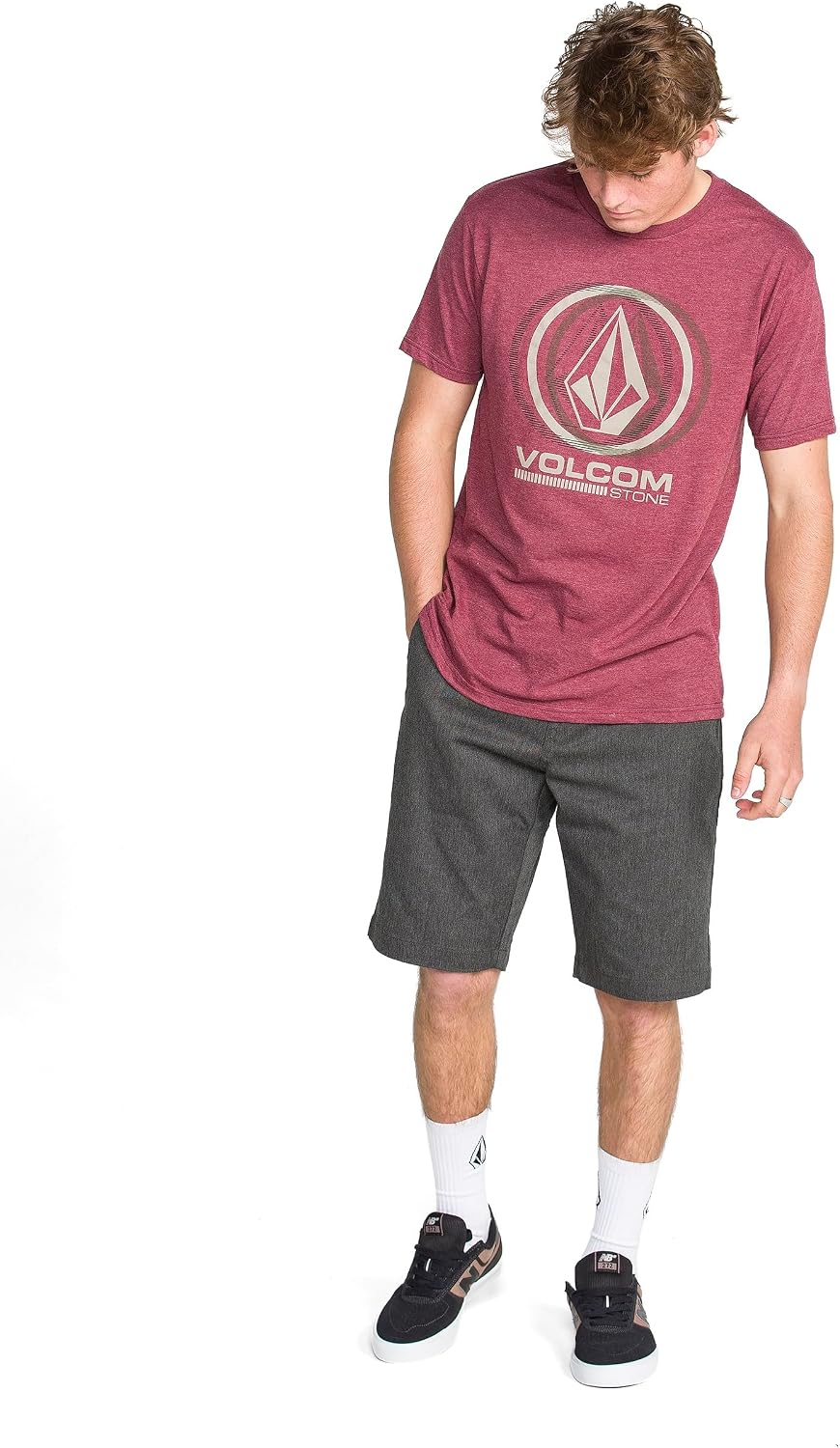 Volcom Men's Vmonty Chino Shorts – 22 Outseam, Relaxed Fit, Durable Cotton Fabric Charcoal Heather