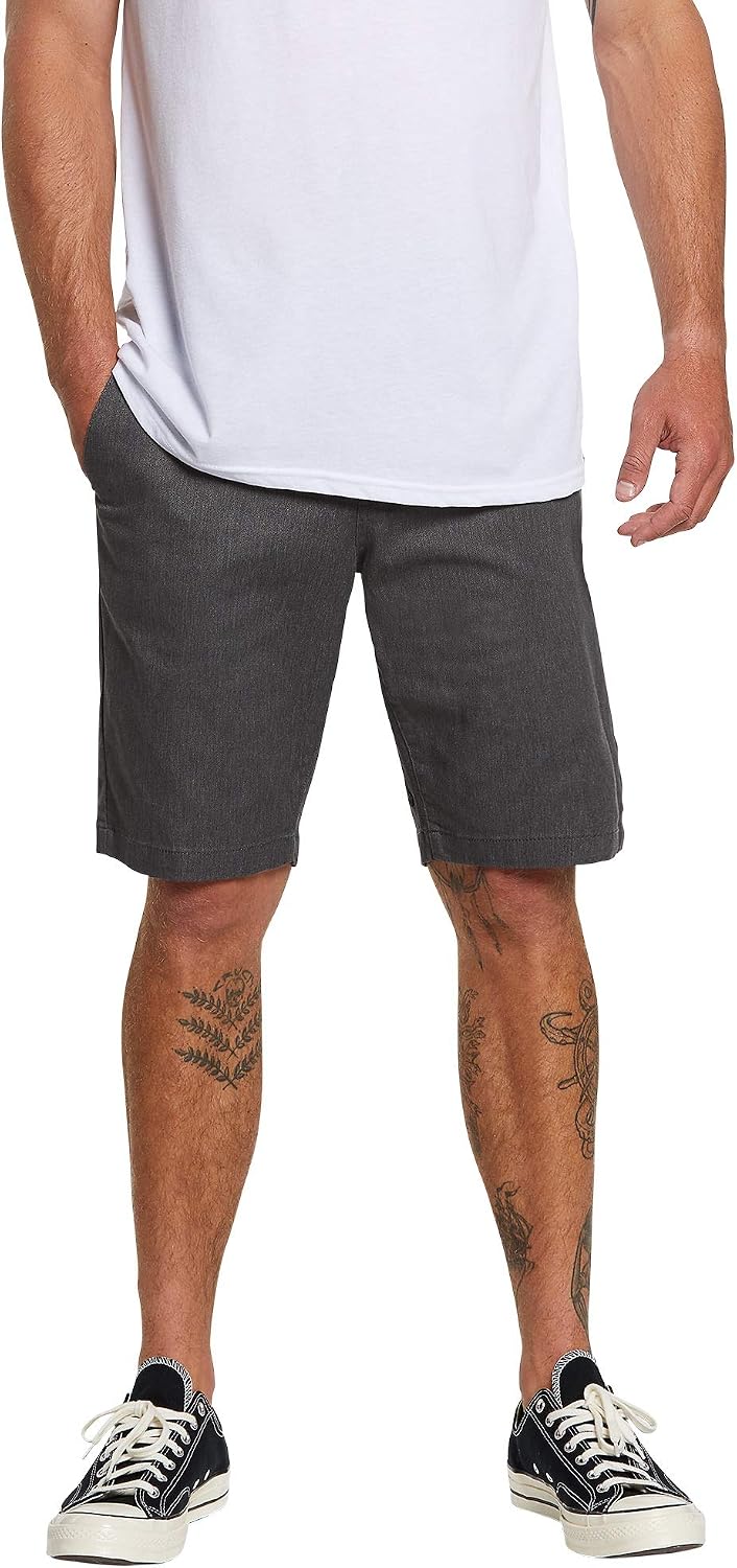Volcom Men's Modern Fit 21" Chino Short Charcoal Heather