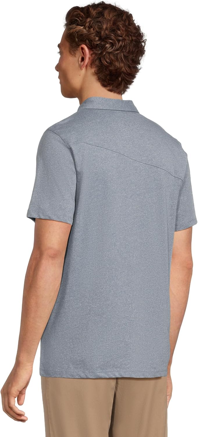 Volcom Men's Wowzer Modern Fit Short Sleeve Polo Shirt Blue Wash
