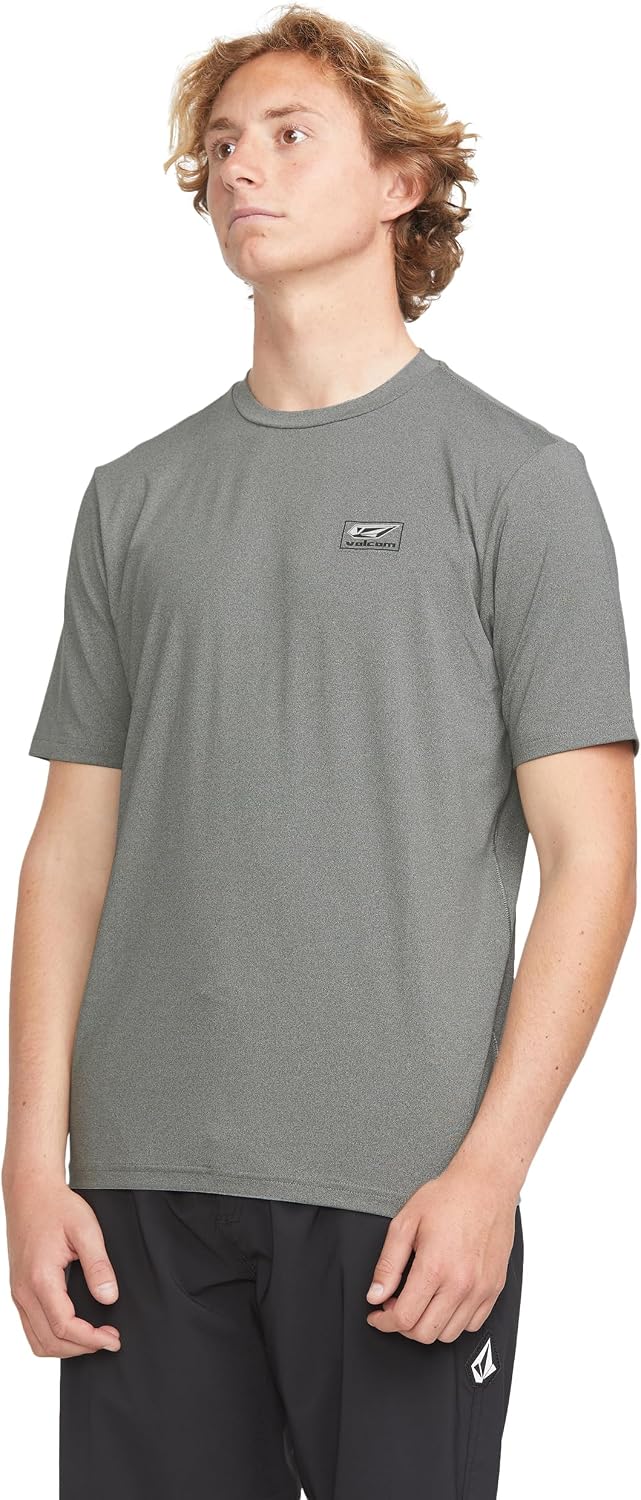 Volcom Deadly Stones Short Sleeve Rashguard Heather Grey Modstone