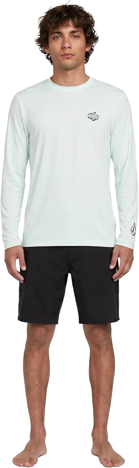 Volcom Taunt Loose Fit Long Sleeve Rashguard Cloud Blue
