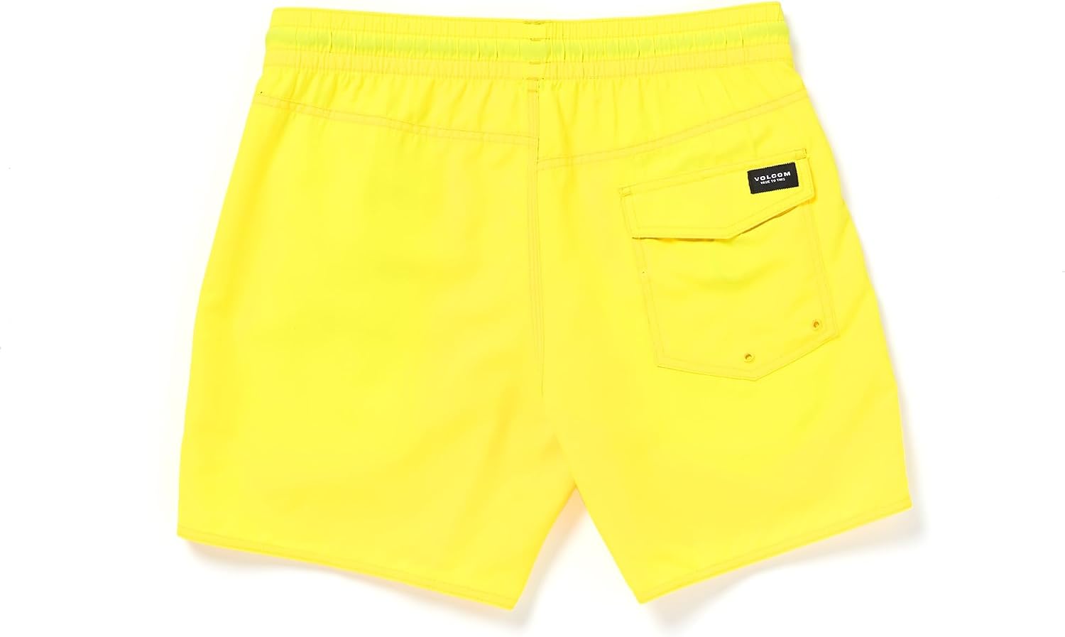 Volcom Men's 16" Elastic Waist Swim Trunks- Stretchable, UPF 50+, Quick Dry Swim Bottoms Neon