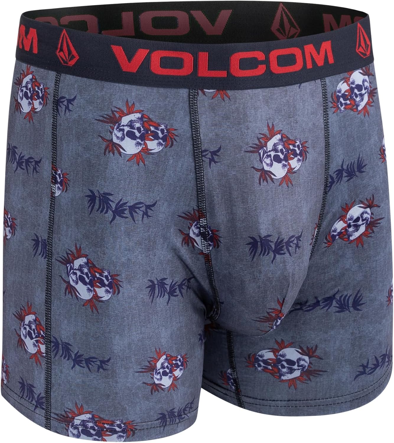 Volcom Mens Boxer Briefs 4 Pack Poly Spandex Performance Boxer Briefs Underwear GreyBlackPurpleNavy