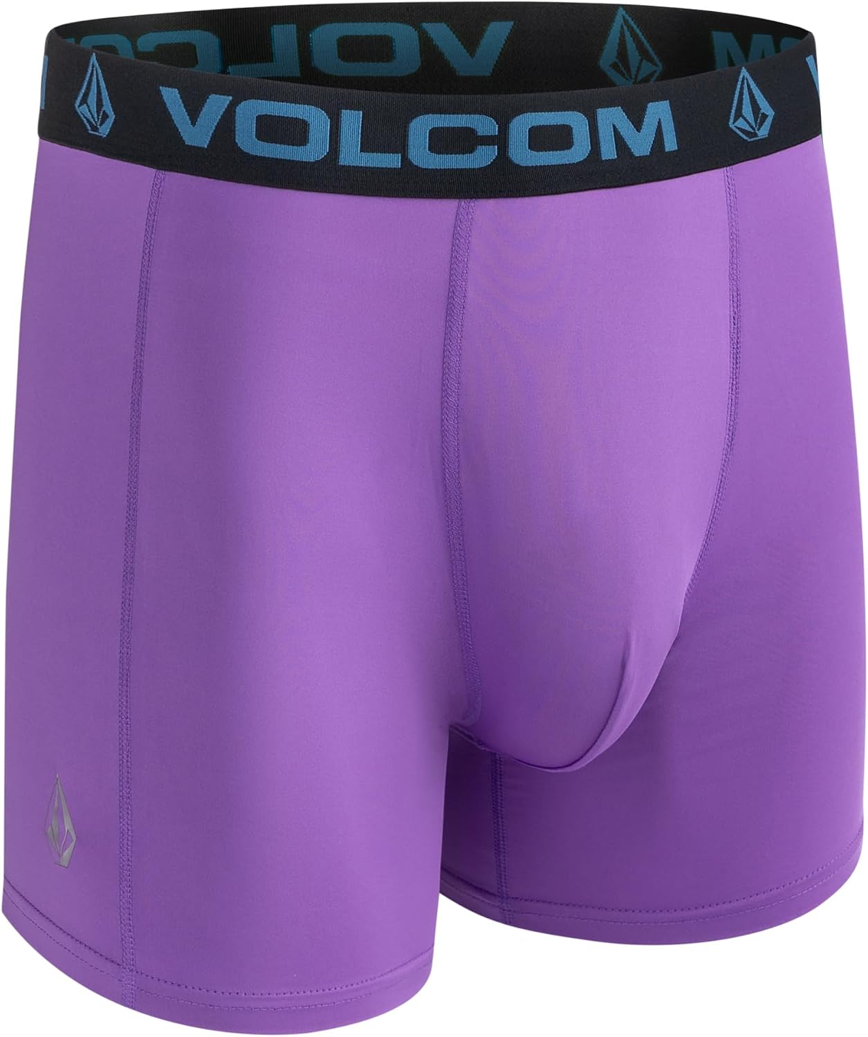 Volcom Mens Boxer Briefs 4 Pack Poly Spandex Performance Boxer Briefs Underwear GreyBlackPurpleNavy