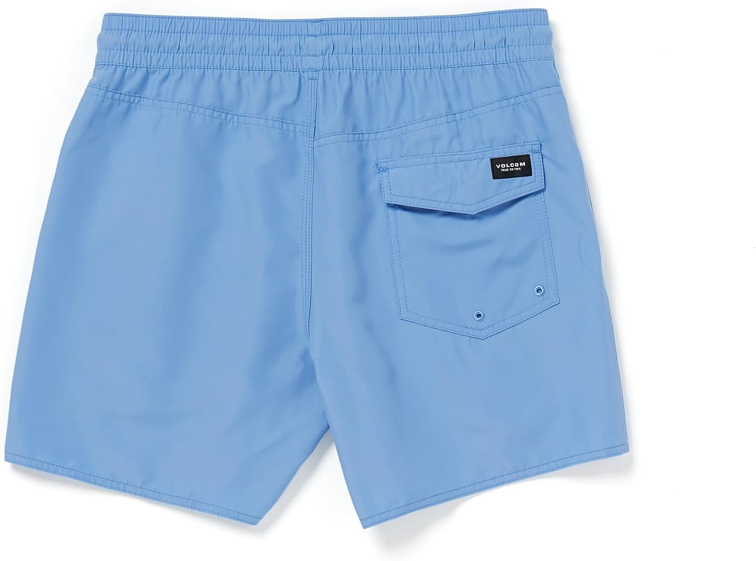 Volcom Men's 16" Elastic Waist Swim Trunks- Stretchable, UPF 50+, Quick Dry Swim Bottoms Blue Bird