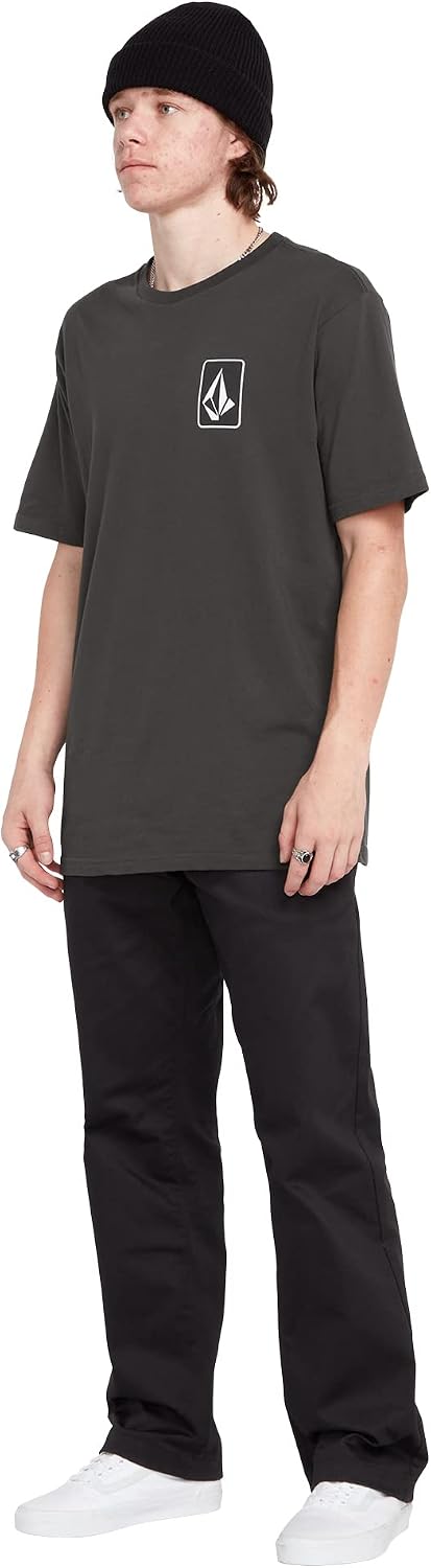 Volcom Men's Frickin Skate Loose Baggy Fit Chino Pants – Relaxed Tapered 17″ Leg Opening, 30″ Inseam Black Skate