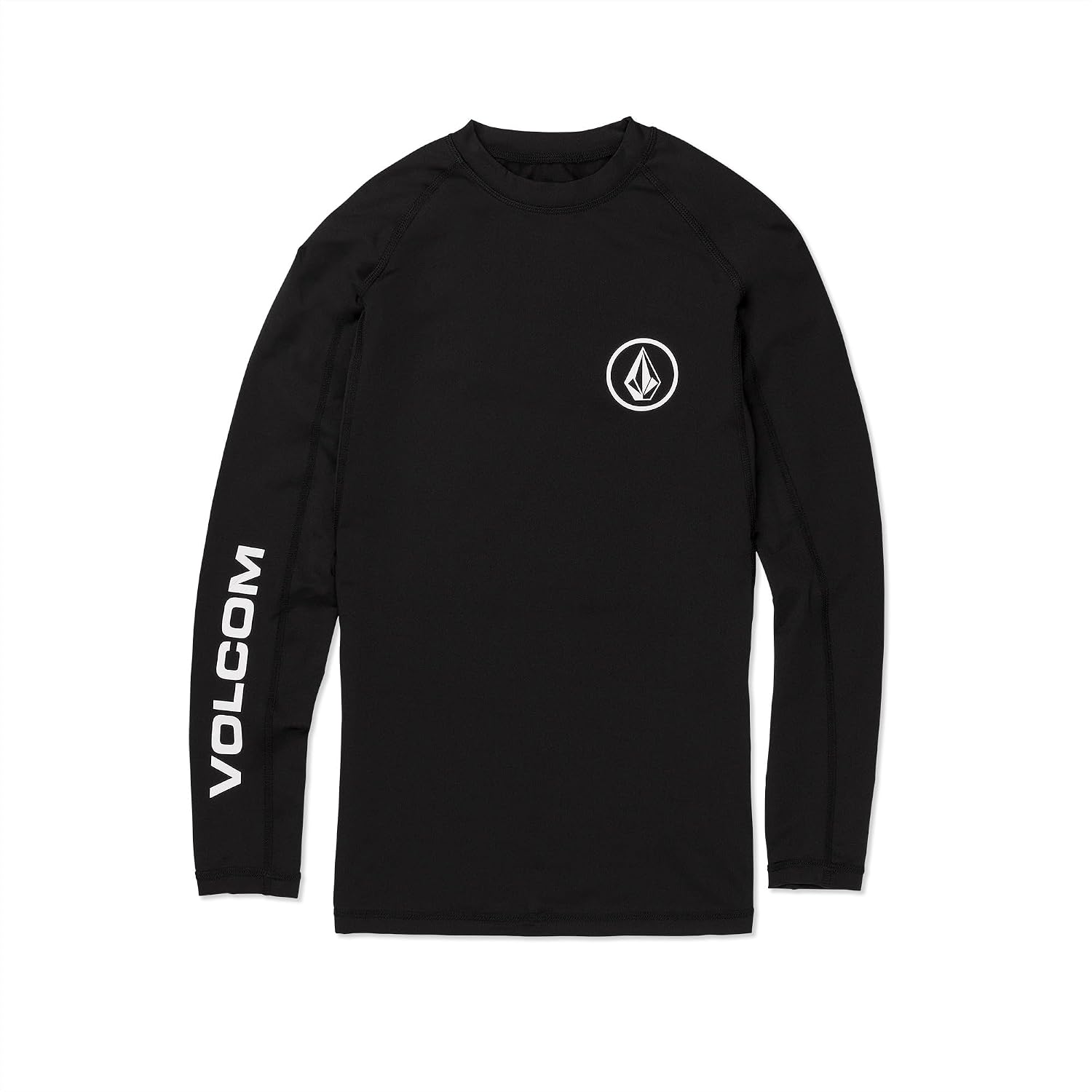 Volcom Men's Compression Fit Long Sleeve Rashguard – UPF 50+ Sun Protection, Quick-Dry Performance Shirt