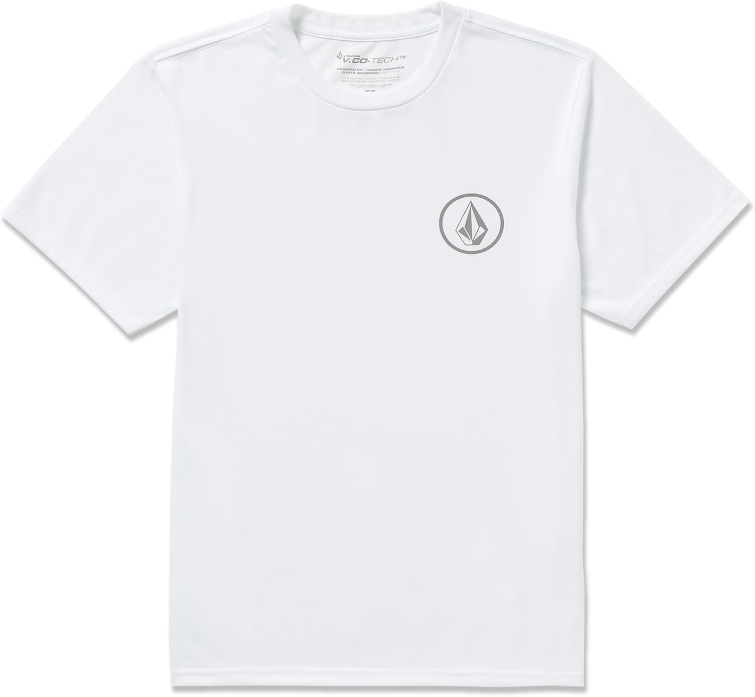 Volcom Men's Stone Tech Short Sleeve Quick Drying Tee White