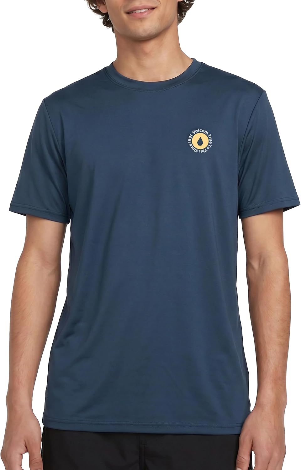 Volcom Deadly Stones Short Sleeve Rashguard Deepblue