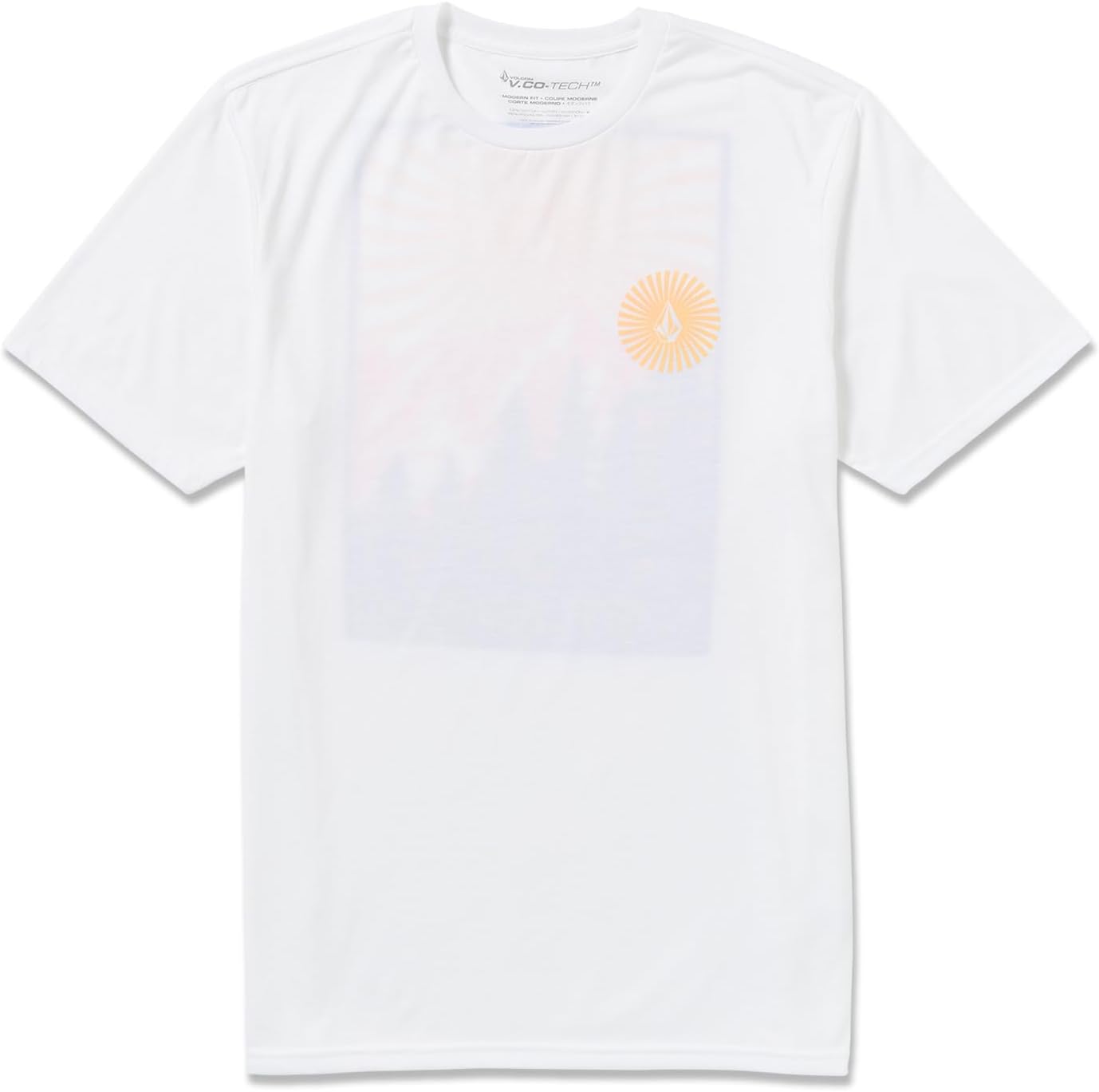 Volcom Men's Stone Tech Short Sleeve Quick Drying Tee White Get Out