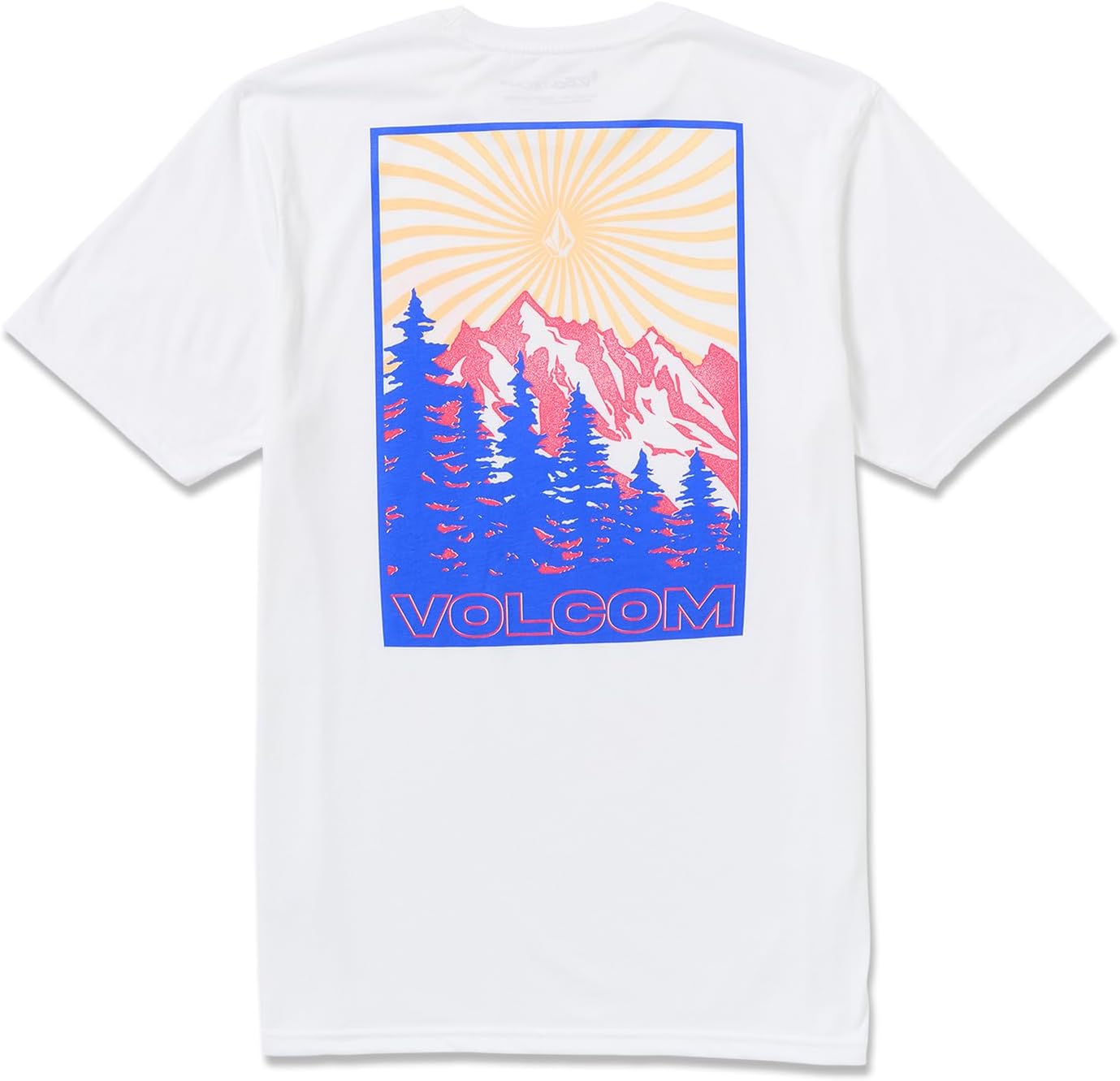 Volcom Men's Stone Tech Short Sleeve Quick Drying Tee White Get Out