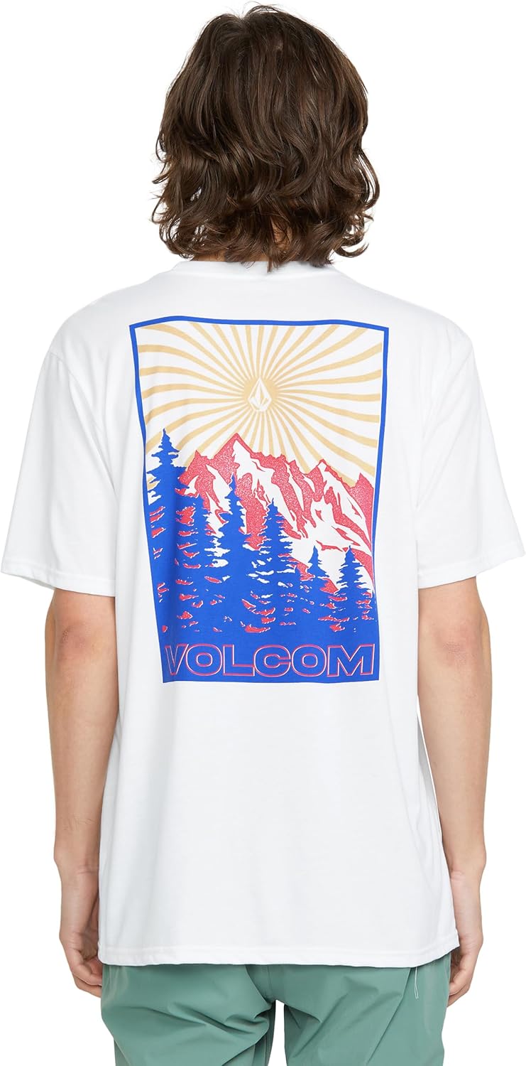 Volcom Men's Stone Tech Short Sleeve Quick Drying Tee White Get Out