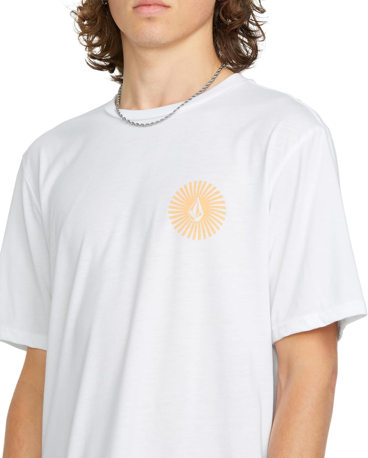 Volcom Men's Stone Tech Short Sleeve Quick Drying Tee White Get Out