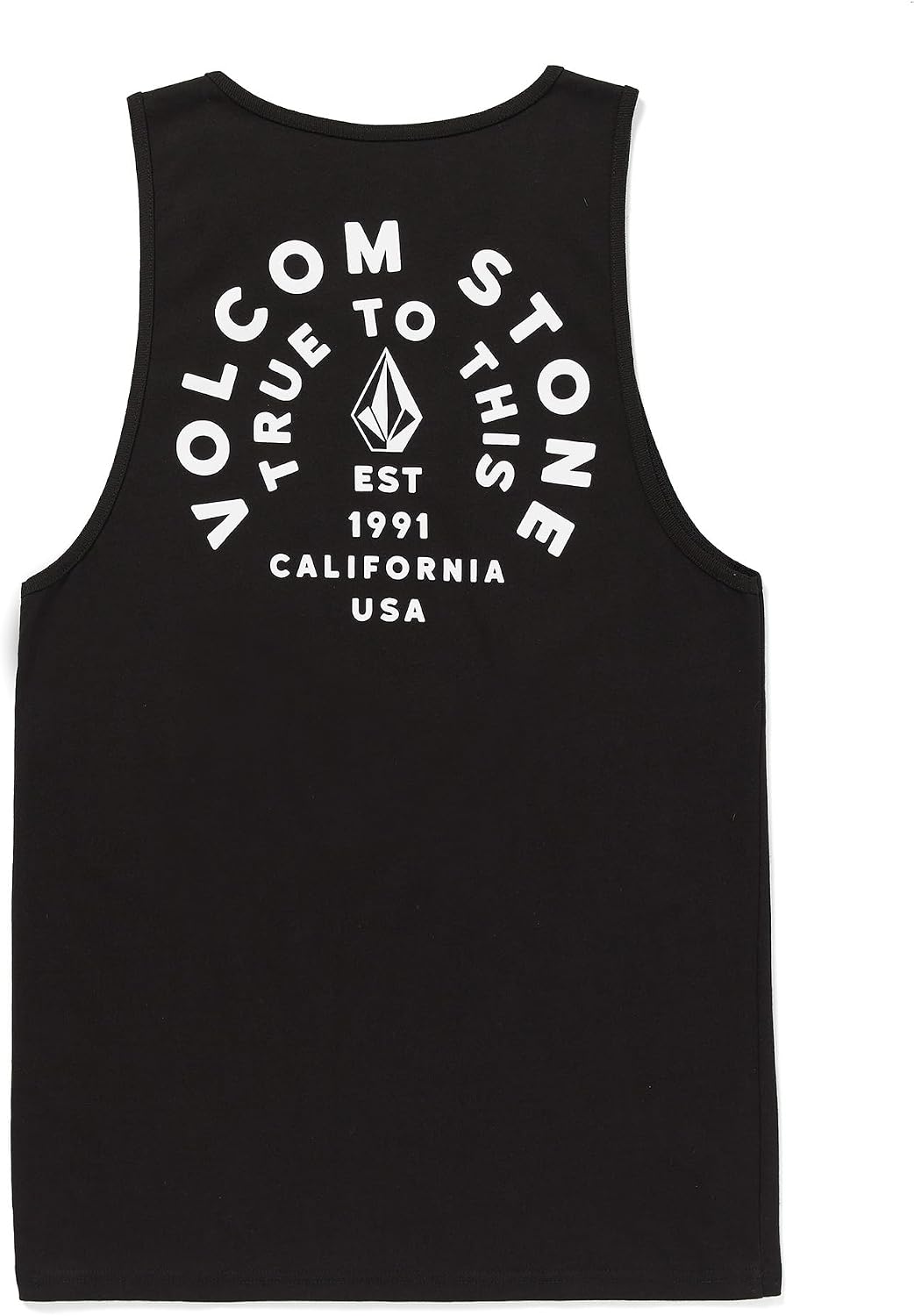 Volcom Men's Iconic Stone Tie Dye Tank Black