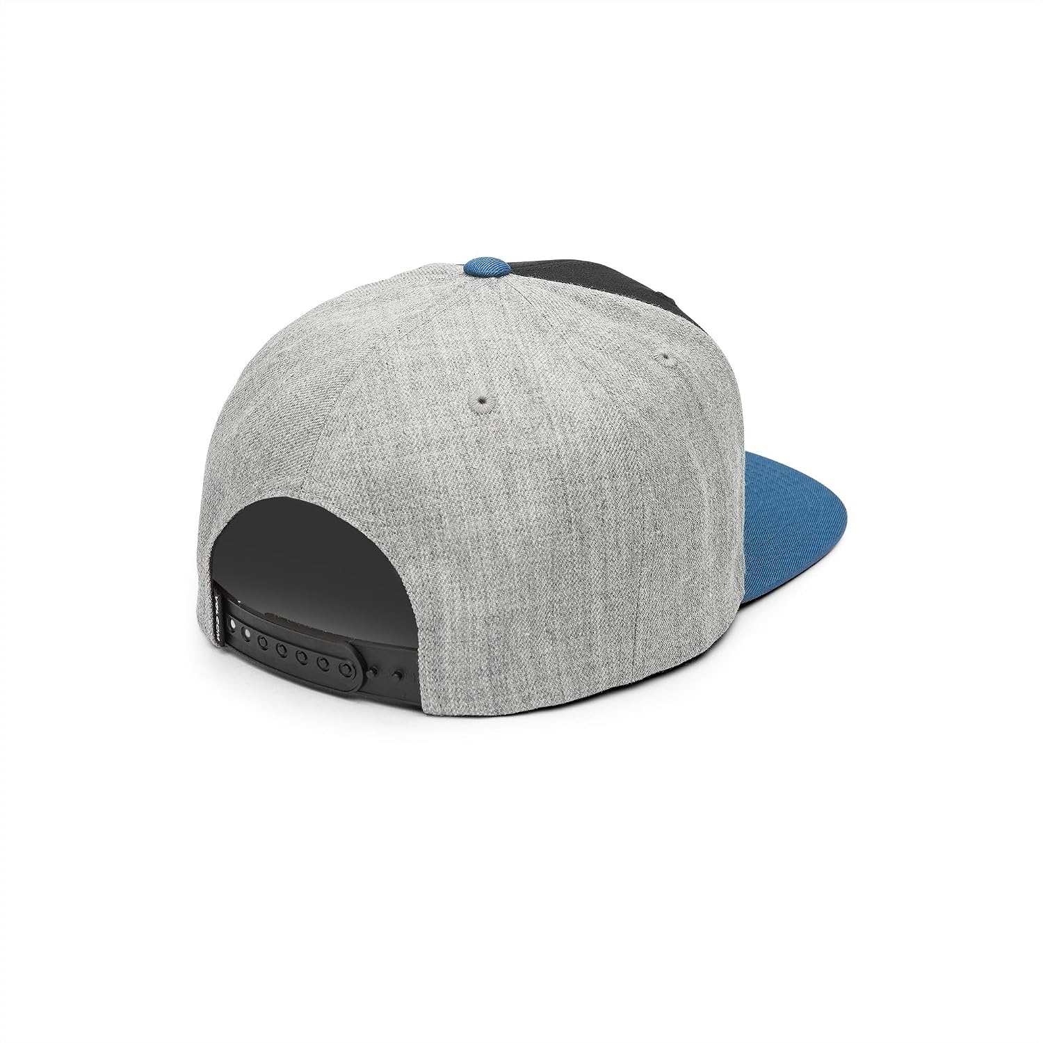 Volcom Men's Quarter Twill Snapback Hat – 6-Panel Adjustable Cap with Stone Logo Patch Dark Blue