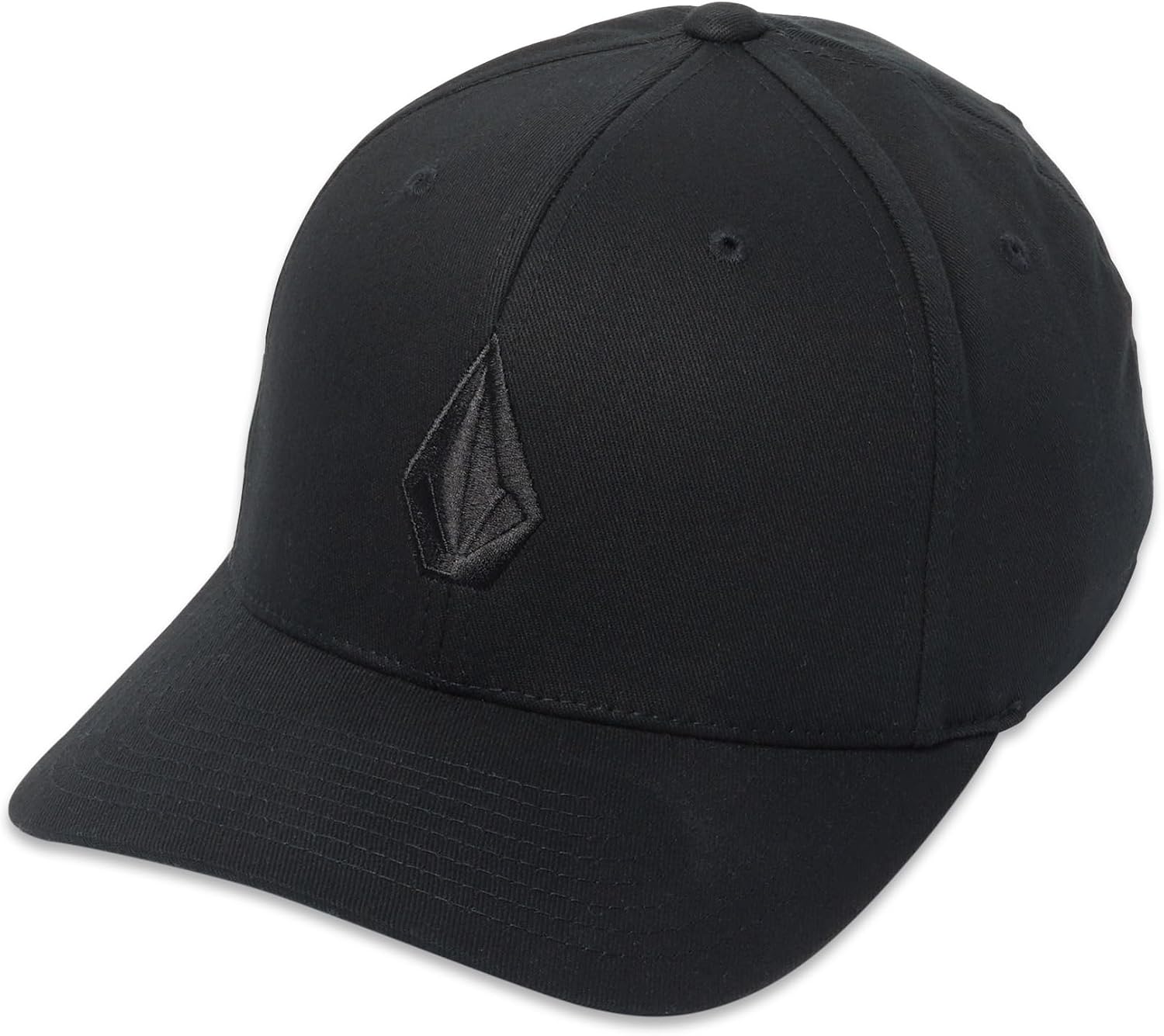 Volcom Men's Full Stone Heather Xfit Hat Black on Black