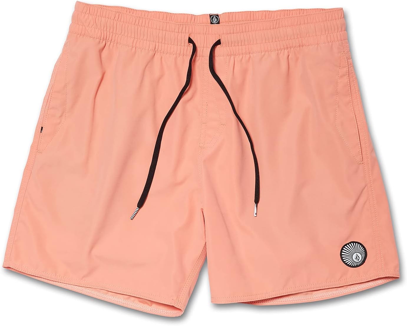 Volcom Men's 16" Elastic Waist Swim Trunks- Stretchable, UPF 50+, Quick Dry Swim Bottoms Terra