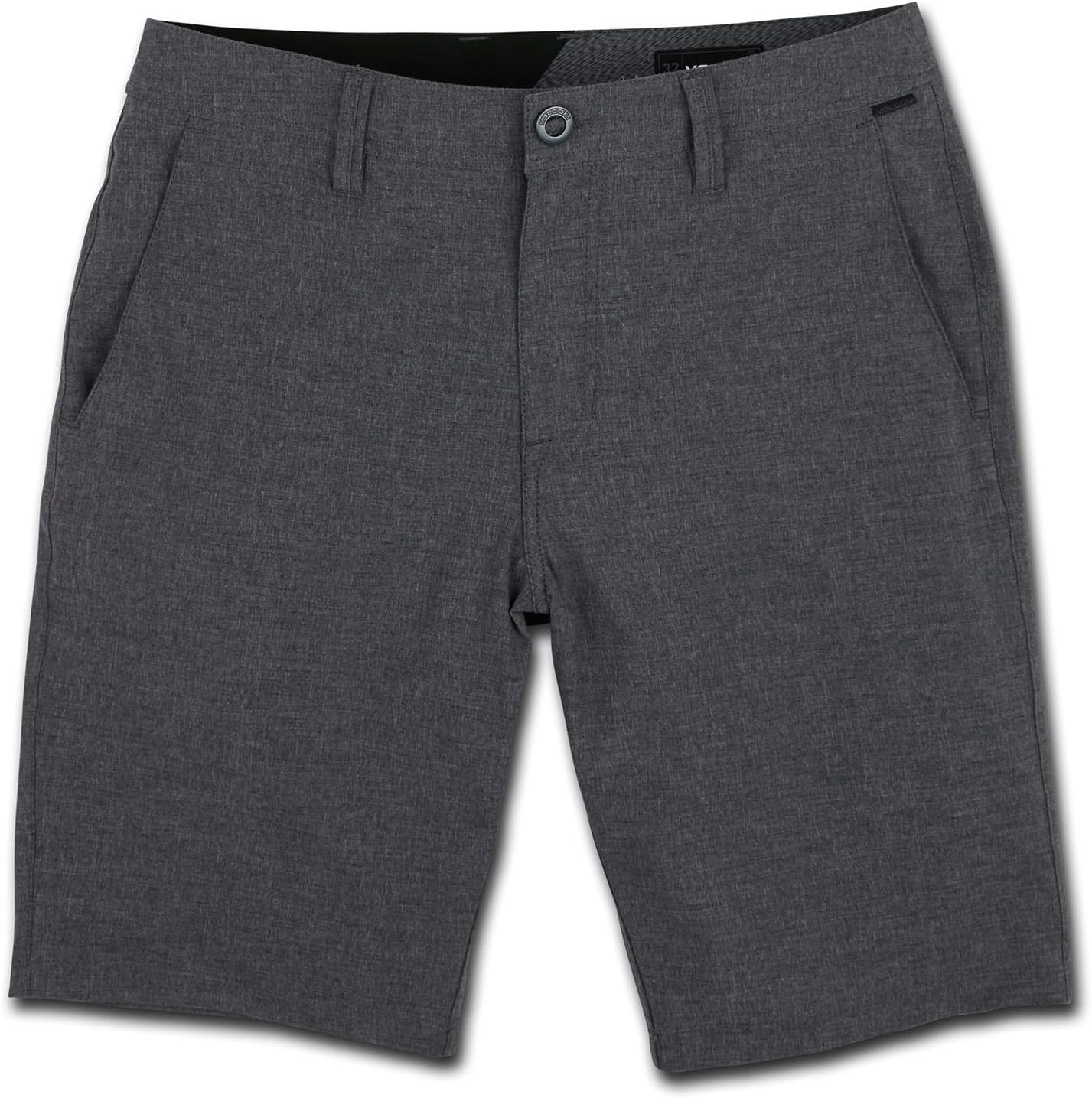 Volcom Men's Kerosene 21" Hybrid Chino Shorts Quick-Dry Stretch Fabric Charcoal Heather Snt
