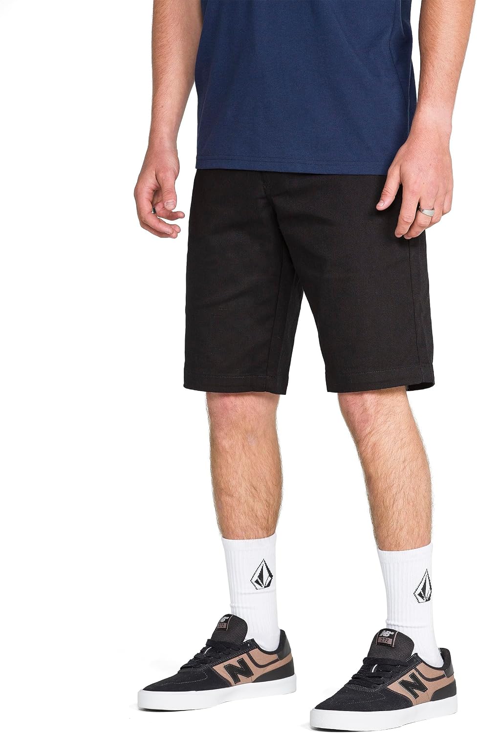 Volcom Men's Vmonty Stretch 22 Chino Shorts – Casual Everyday Wear, Relaxed Fit Black