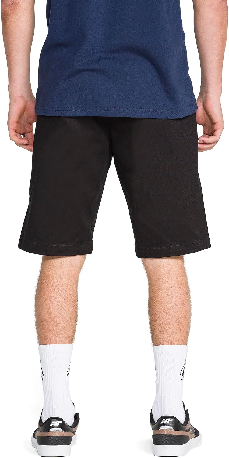 Volcom Men's Vmonty Stretch 22 Chino Shorts – Casual Everyday Wear, Relaxed Fit Black