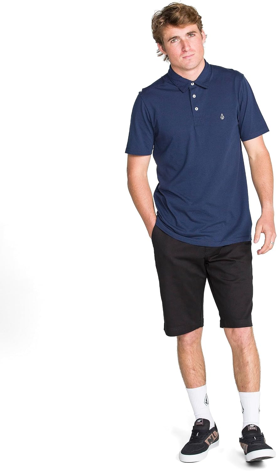 Volcom Men's Vmonty Stretch 22 Chino Shorts – Casual Everyday Wear, Relaxed Fit Black