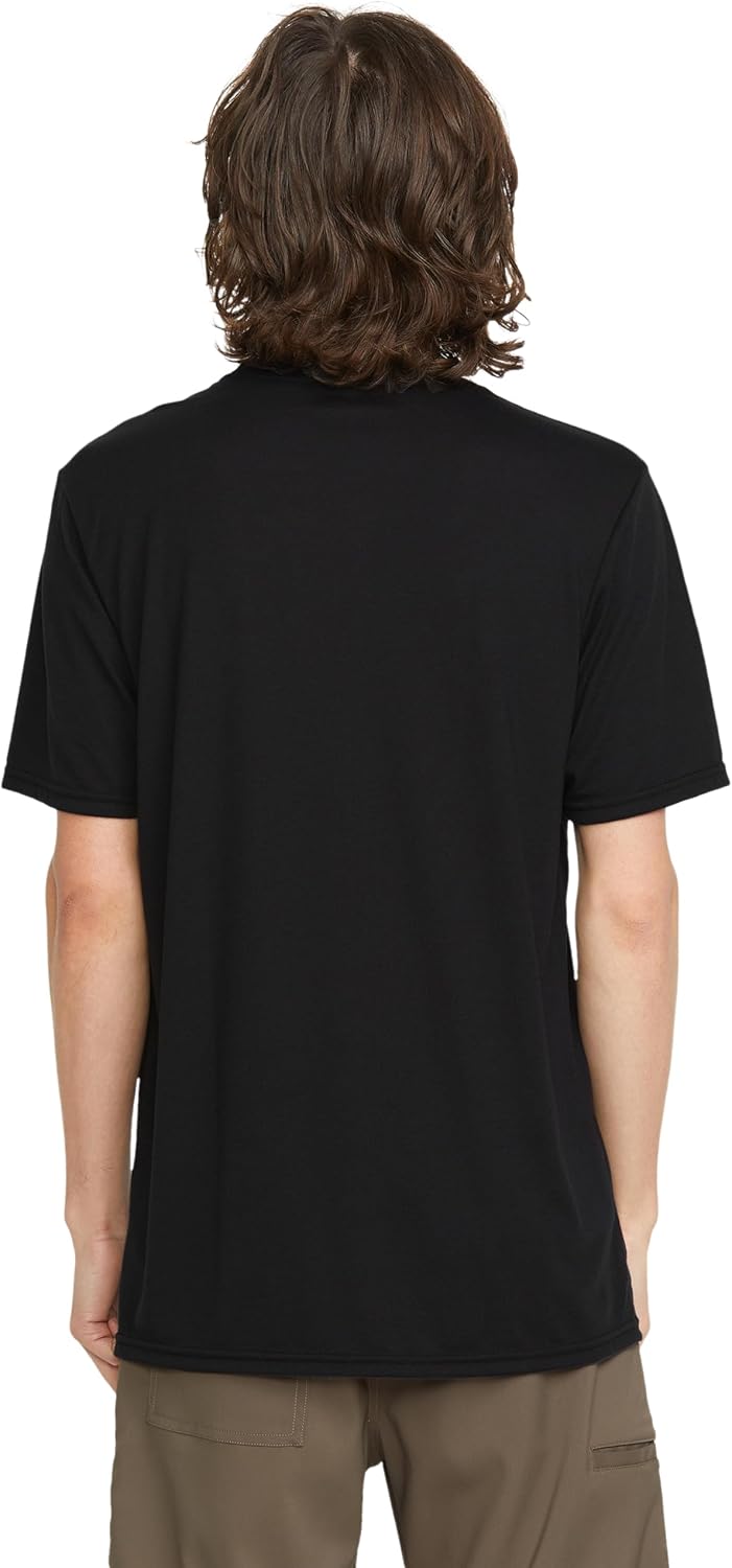 Volcom Men's Stone Tech Short Sleeve Quick Drying Tee Black Circle