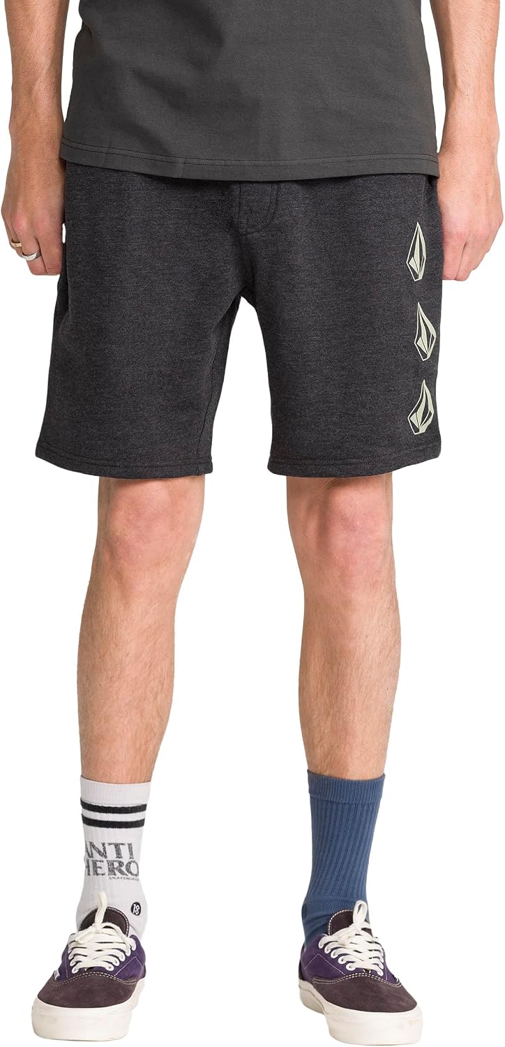Volcom Men's Frickin Elastic Waist 19" Chino Short Black Round
