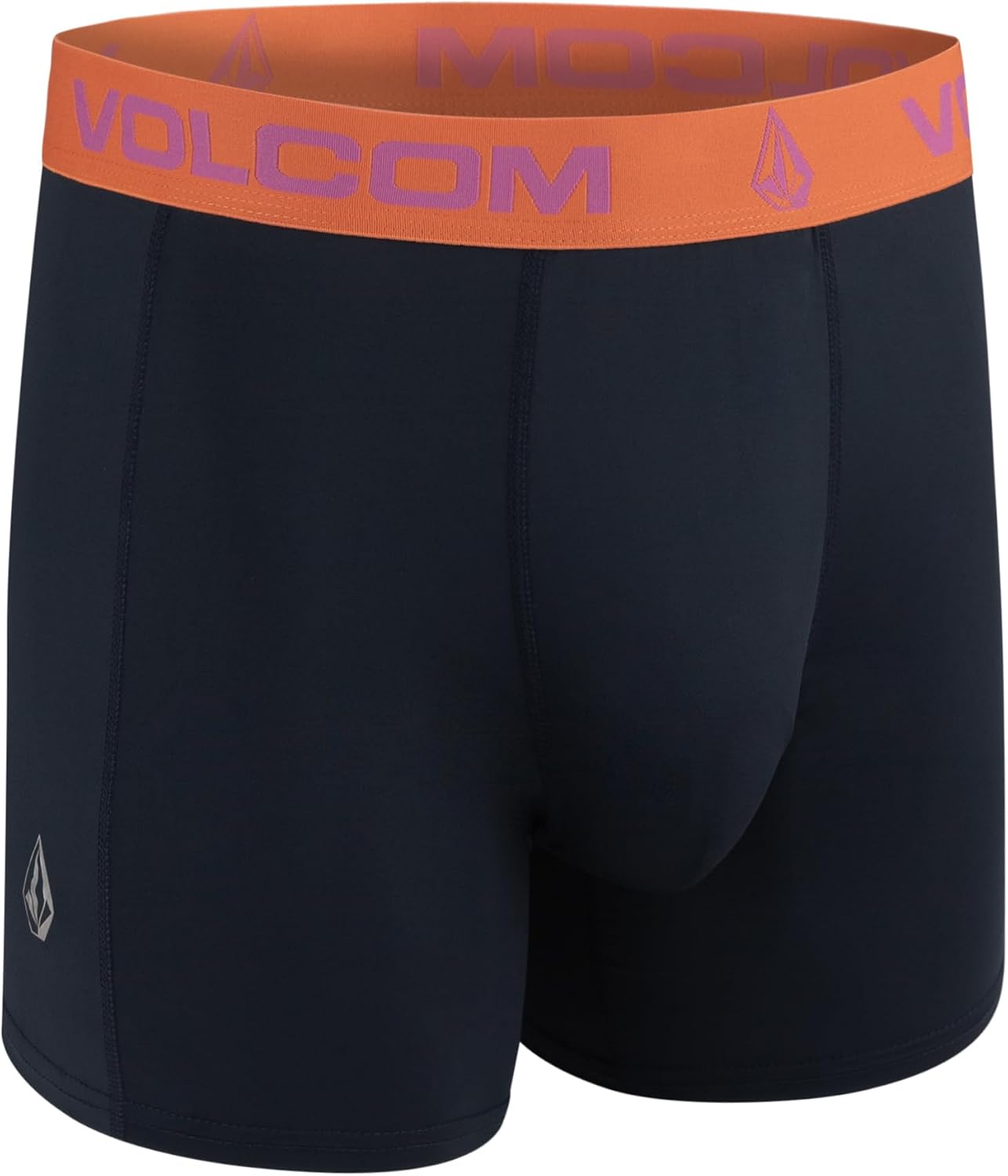 Volcom Mens Boxer Briefs 4 Pack Poly Spandex Performance Boxer Briefs Underwear BlackDark NavyTurquoiseCharcoal