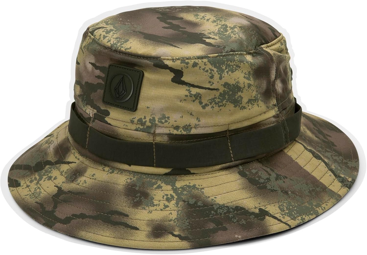 Volcom Men's Boonie Hat – Wide Brim Sun Hat with Adjustable Chin Strap Dark Khaki