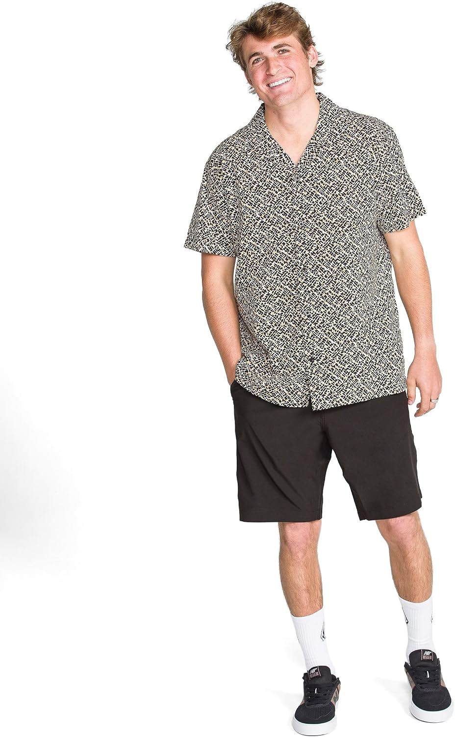 Volcom Men's Kerosene 21" Hybrid Chino Shorts Quick-Dry Stretch Fabric Black