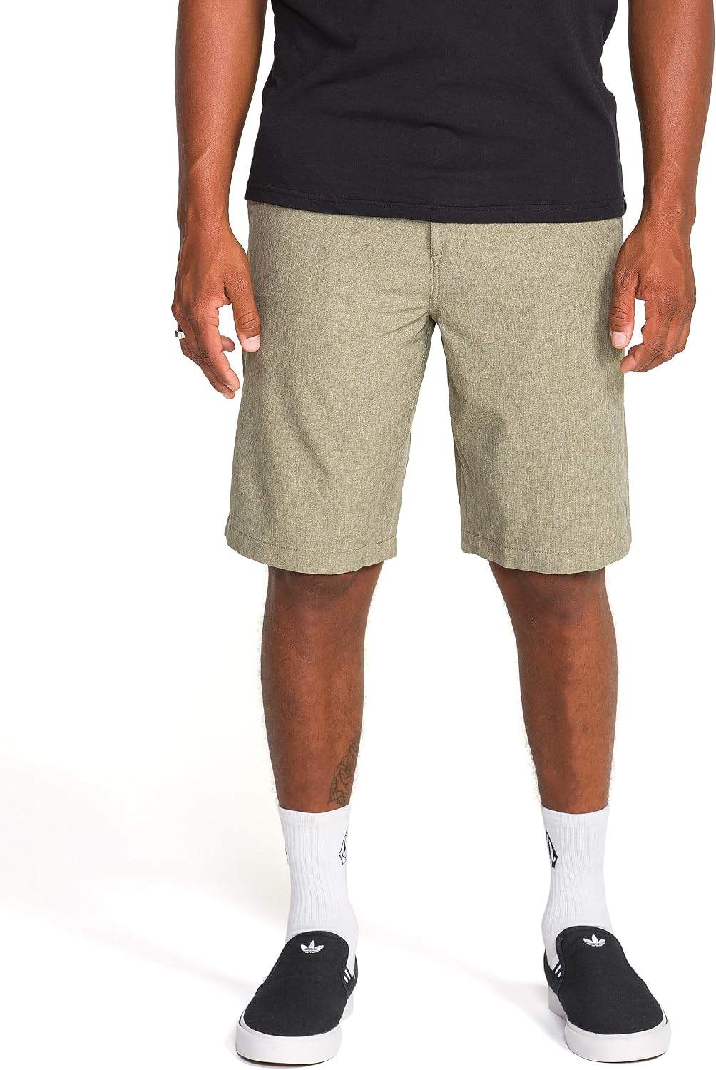 Volcom Men's Kerosene 21" Hybrid Chino Shorts Quick-Dry Stretch Fabric Wintermoss