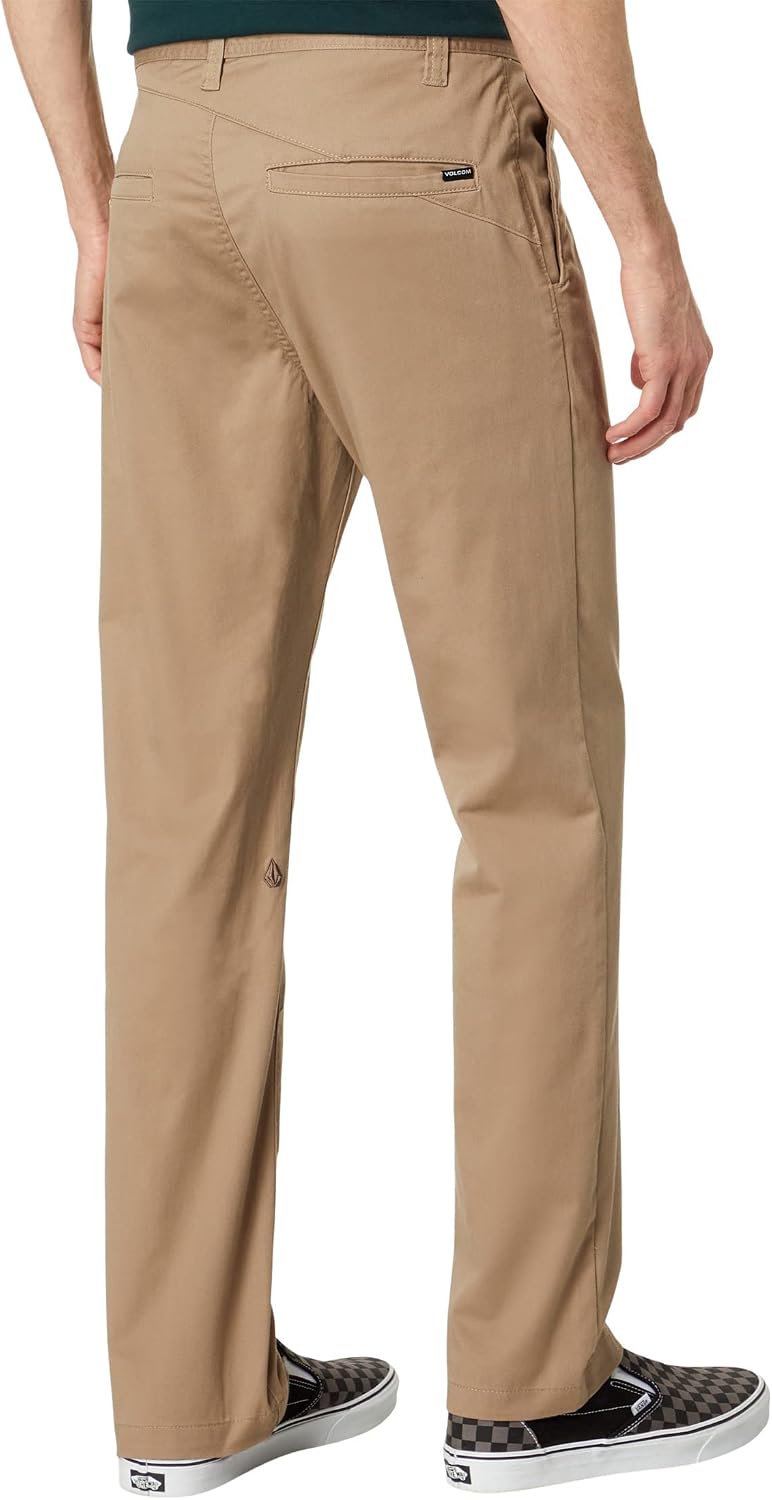 Volcom Men's Frickin Modern Fit Stretch Chino PantPants Khaki