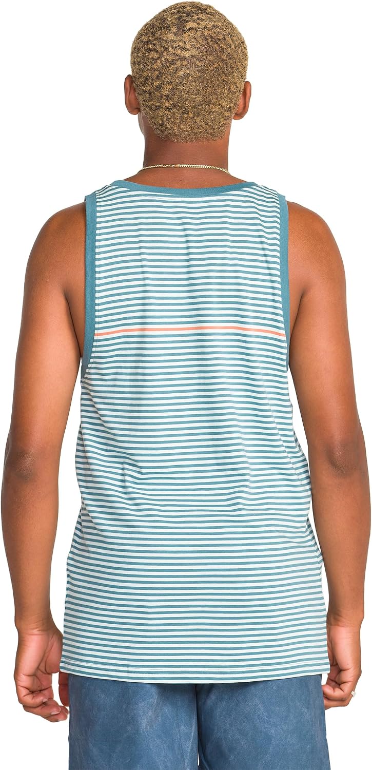 Volcom Men's Sleeveless Knit Tank Top – Soft Cotton Knit Lightweight Muscle Shirt Crystal Blue
