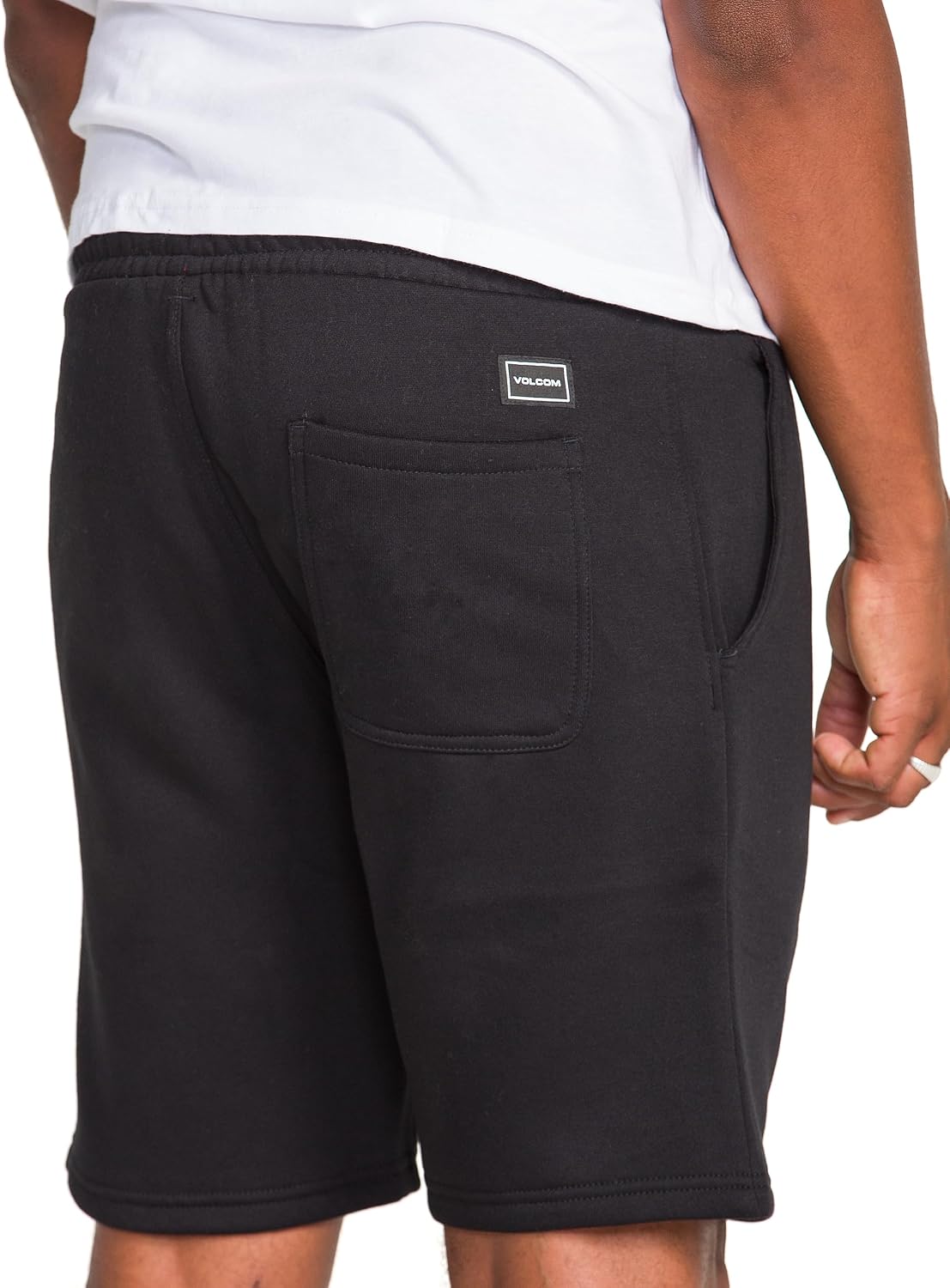 Volcom Men's Frickin Elastic Waist 19" Chino Short Black Red