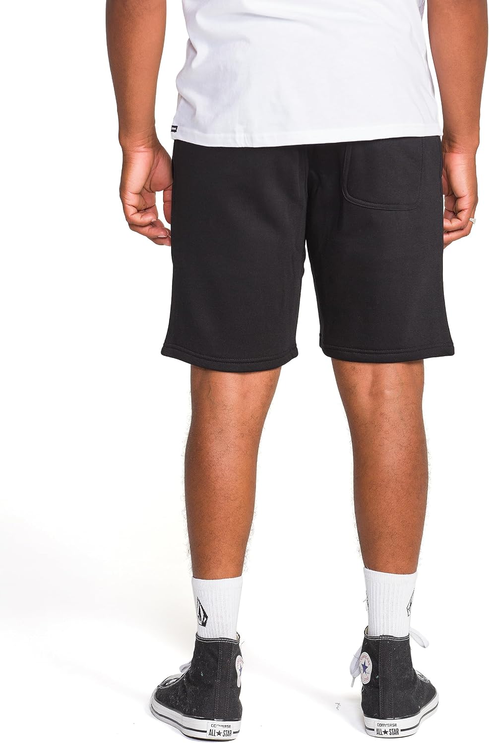 Volcom Men's Frickin Elastic Waist 19" Chino Short Black Red