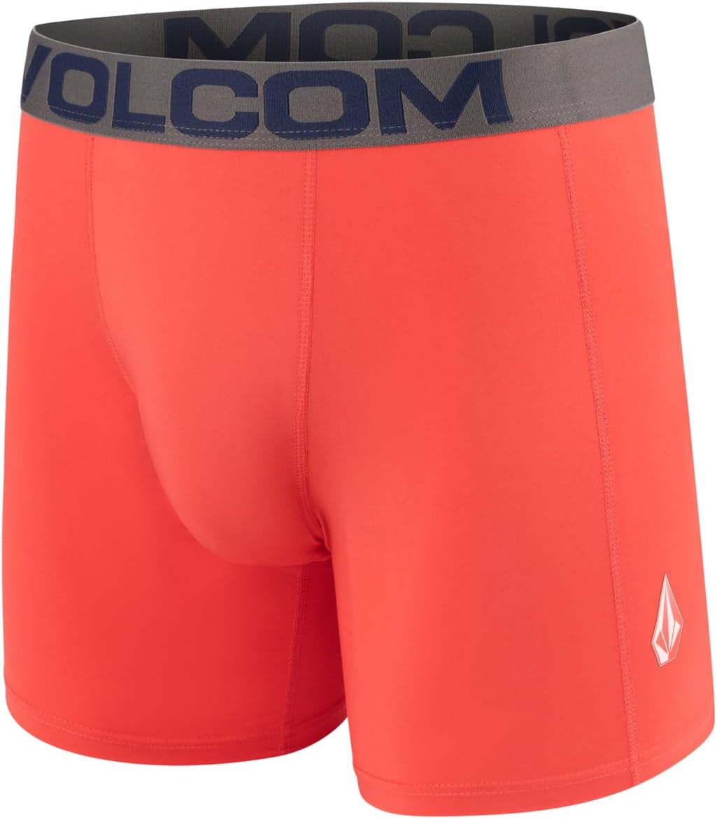 Volcom Mens Boxer Briefs Poly Spandex Performance Boxer Briefs Underwear with Comfort Flex Side Panel- Sleek Modern Look BlueNavyHeatherQuora