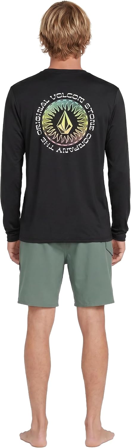 Volcom Taunt Loose Fit Long Sleeve Rashguard Black-ombre