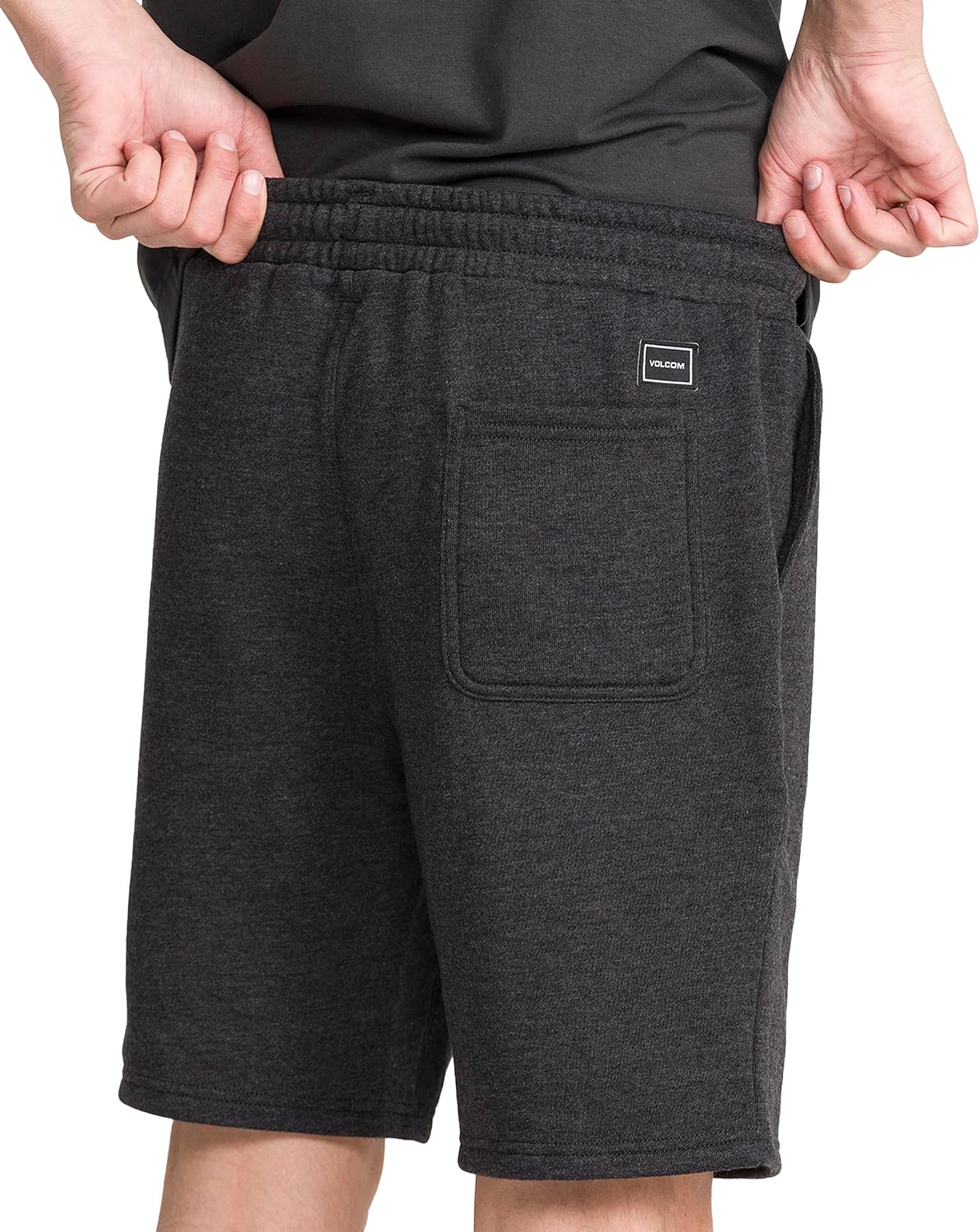 Volcom Men's Frickin Elastic Waist 19" Chino Short Black Round