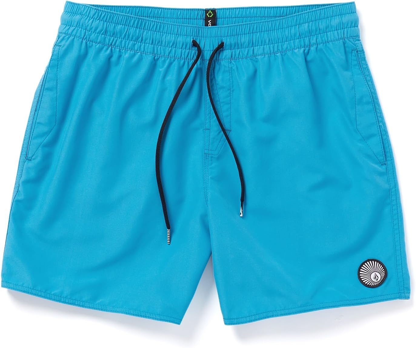 Volcom Men's 16" Elastic Waist Swim Trunks- Stretchable, UPF 50+, Quick Dry Swim Bottoms Tidal Blue