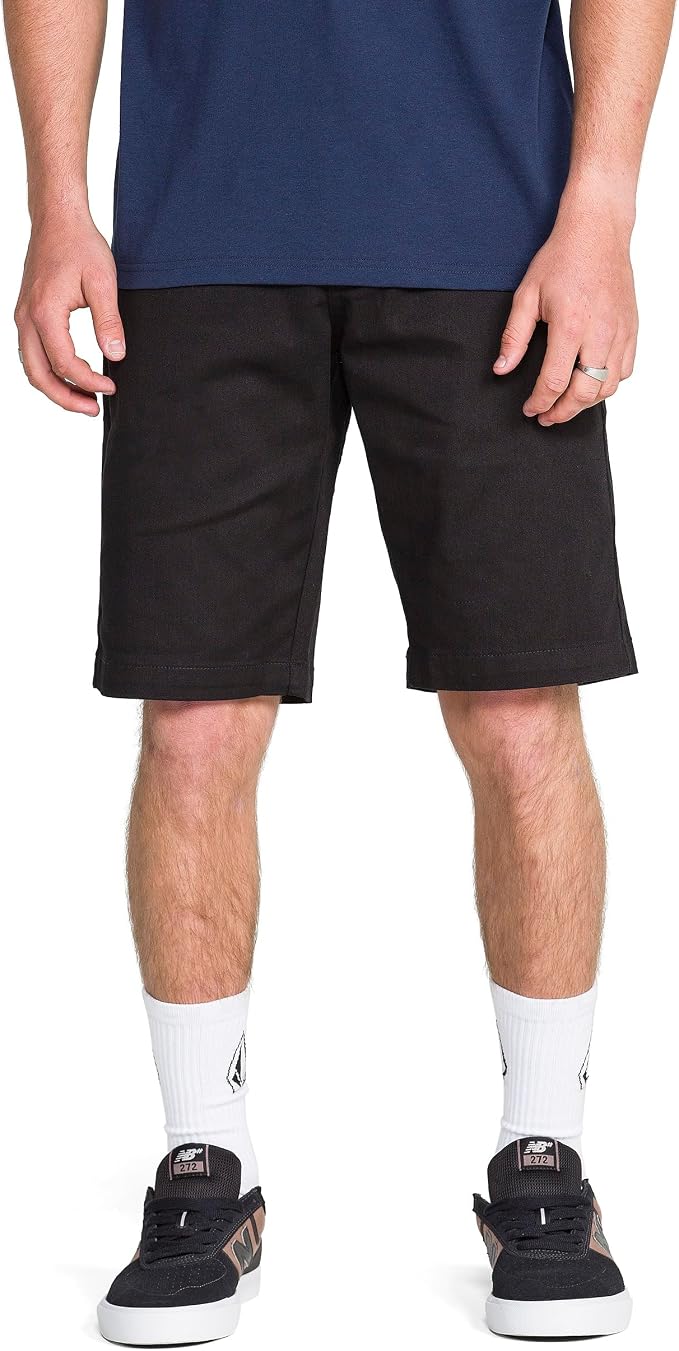 Volcom Men's Vmonty Chino Shorts – 22 Outseam, Relaxed Fit, Durable Cotton Fabric Black