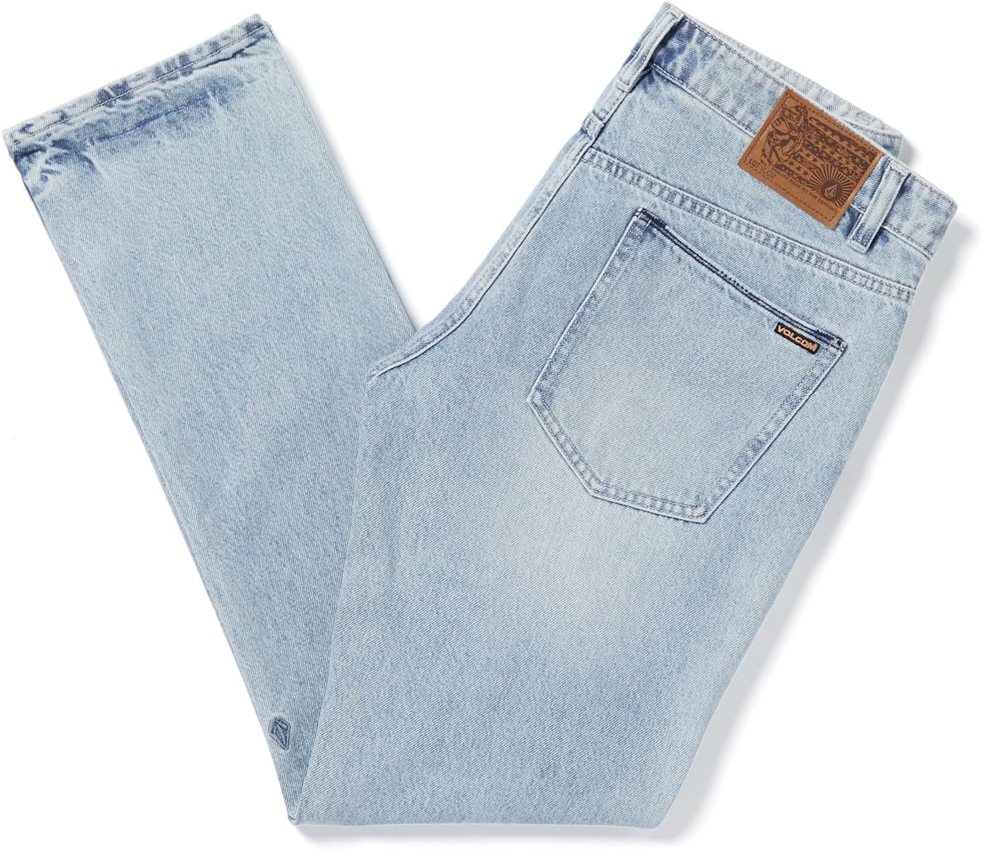 Volcom Men's Vorta Slim Fit Stretch Denim Jean Sandy Indigo