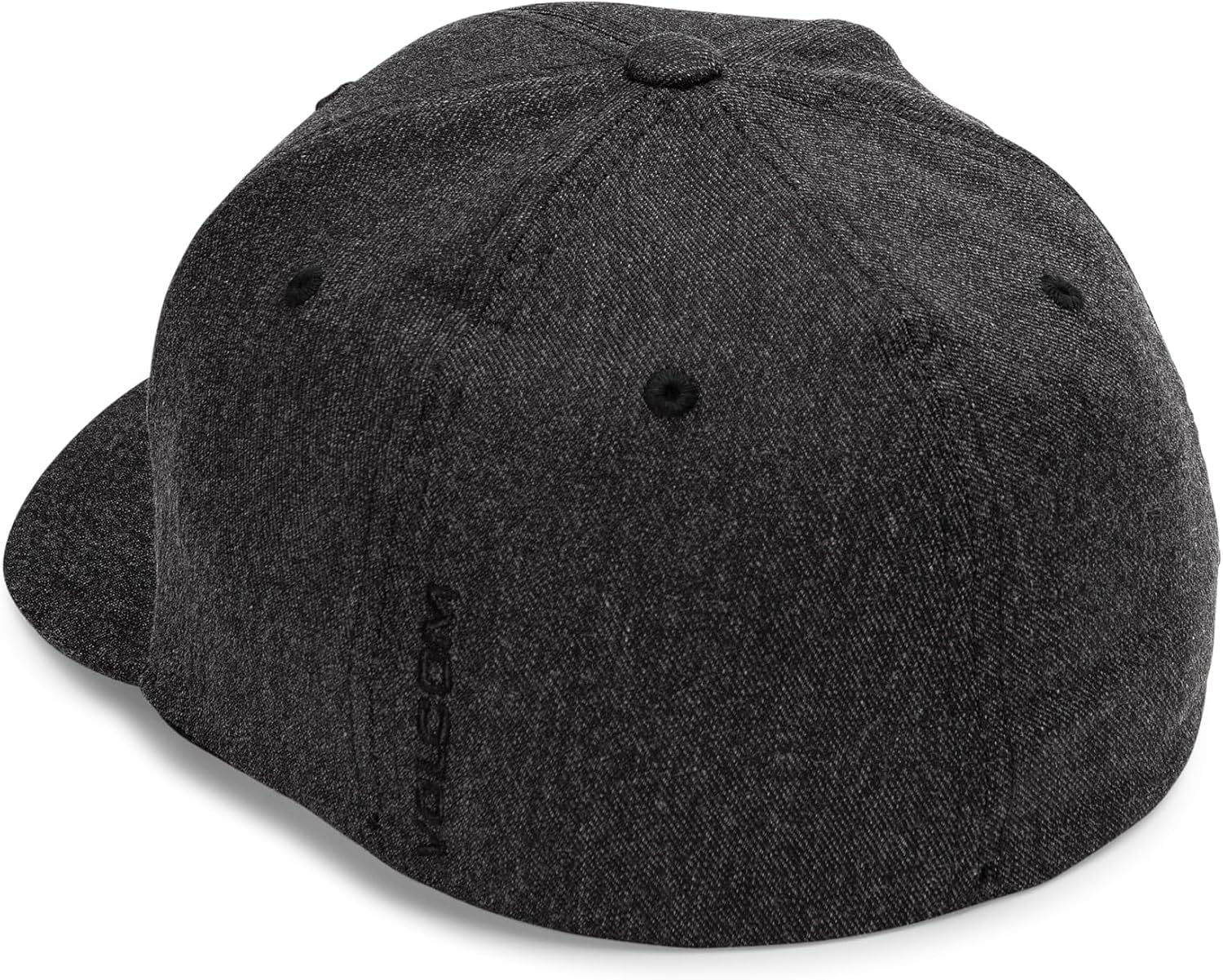 Volcom Men's Full Stone Flexfit Hat - 6-Panel Structured Stretch Twill Baseball Cap Charcoal Heather